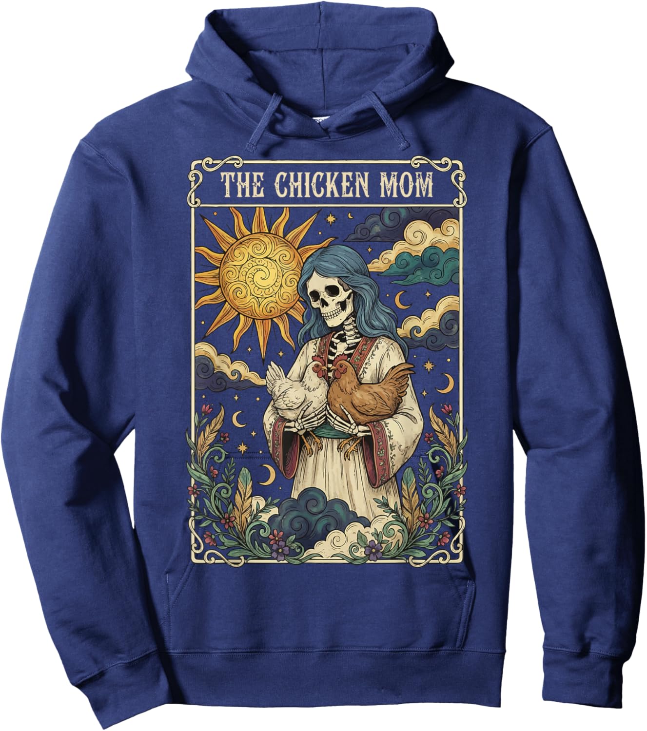 The Chicken Mom Tarot Card Hoodie - Hoodie | Navy