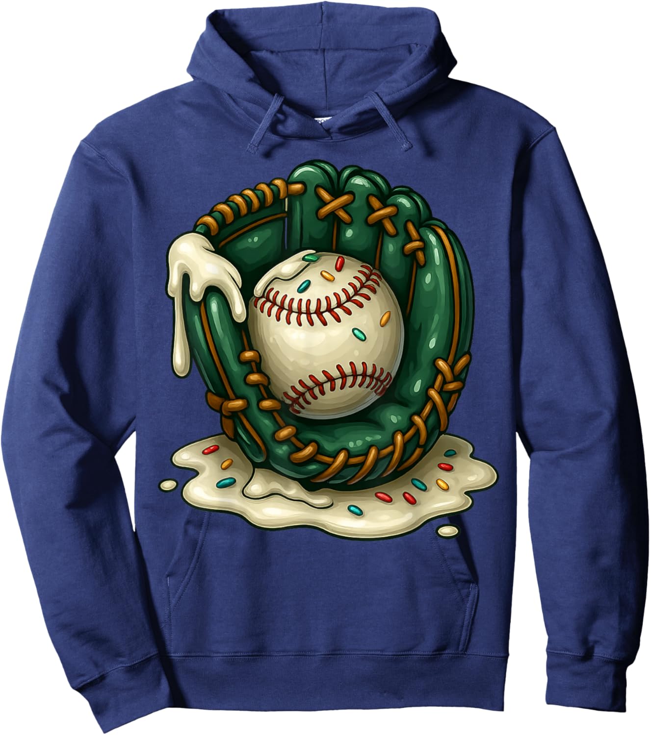 Baseball Drip Team for Boys and Girls Ice Cream Cool Hoodie - Hoodie | Navy