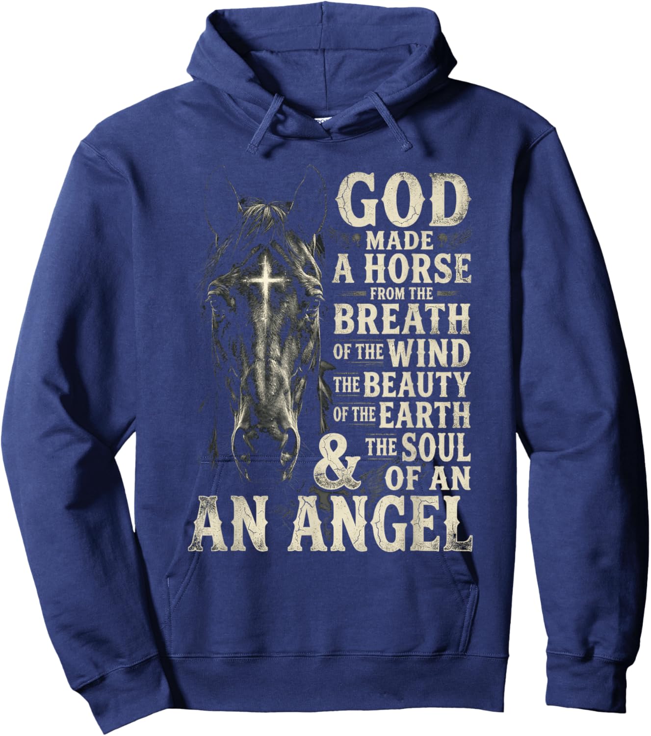 Western Equestrian Religious Hoodie - Hoodie | Navy