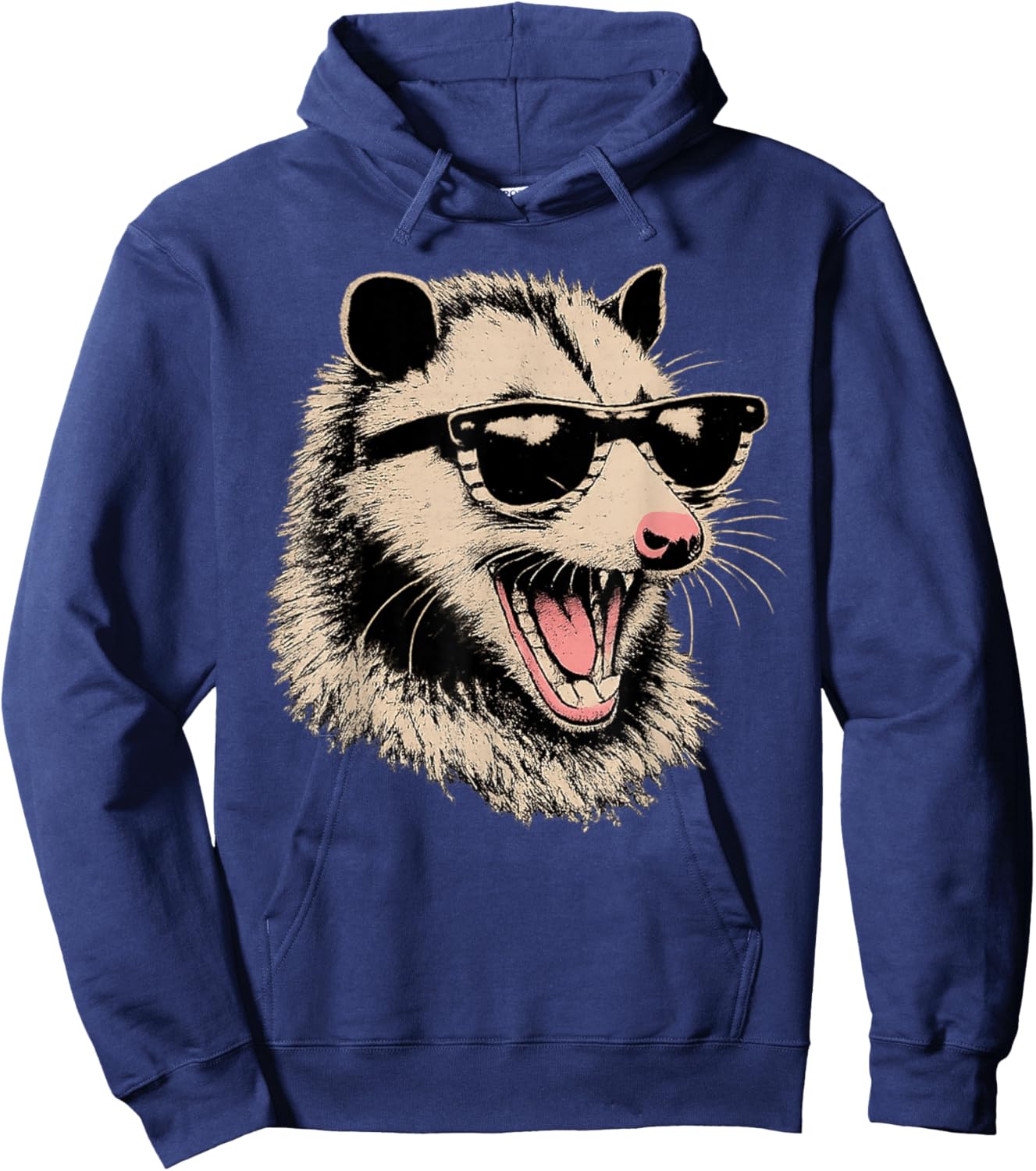 Funny Opossum Sunglasses Possum Lover Meme Hoodie - Hoodie | Navy