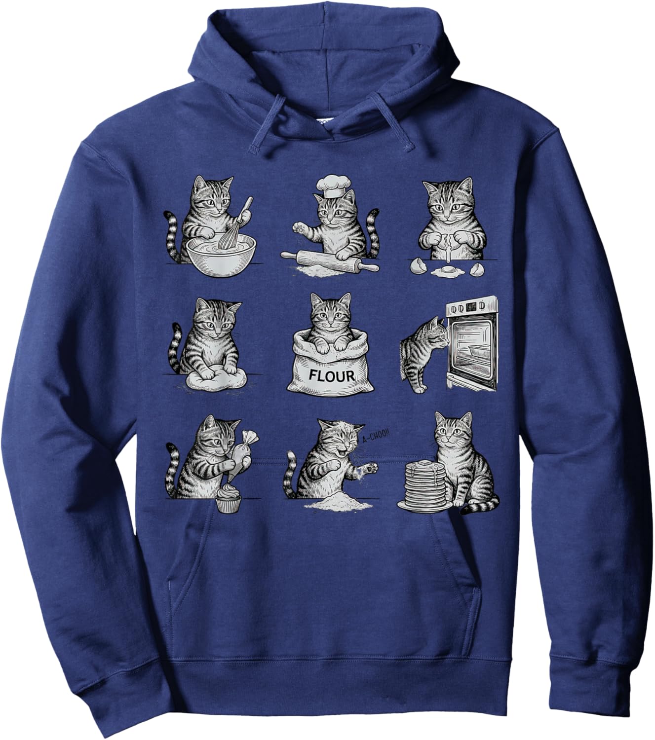 Cat Biscuits Bakery Cat Bakery Knead Em Cat Biscuits Hoodie - Hoodie | Navy