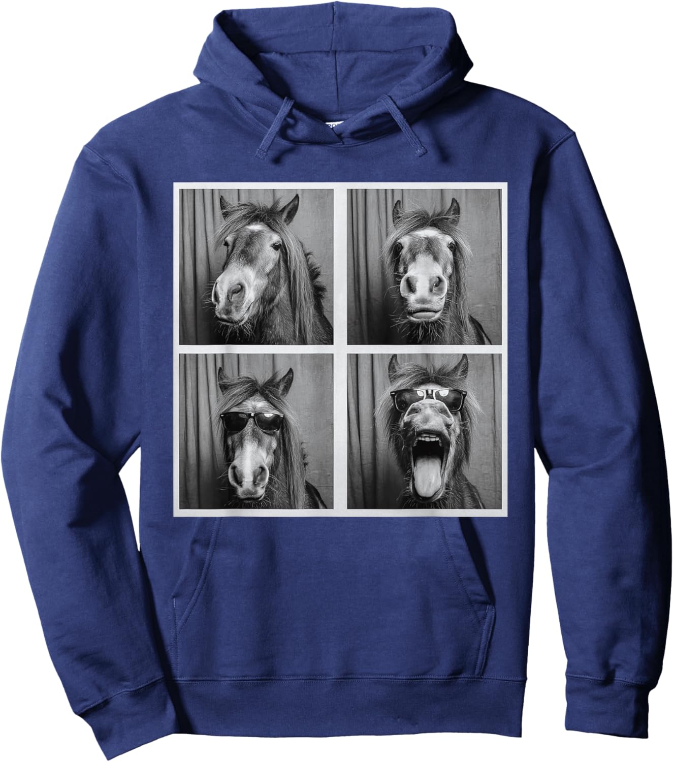 Funny Horse Sunglasses Hoodie - Hoodie | Navy