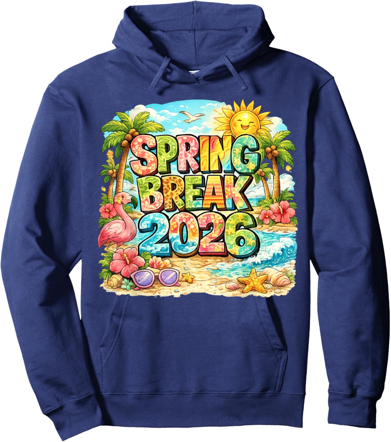 Spring Break 2026 Matching Family Group Vacation Trip Hoodie - Hoodie | Navy
