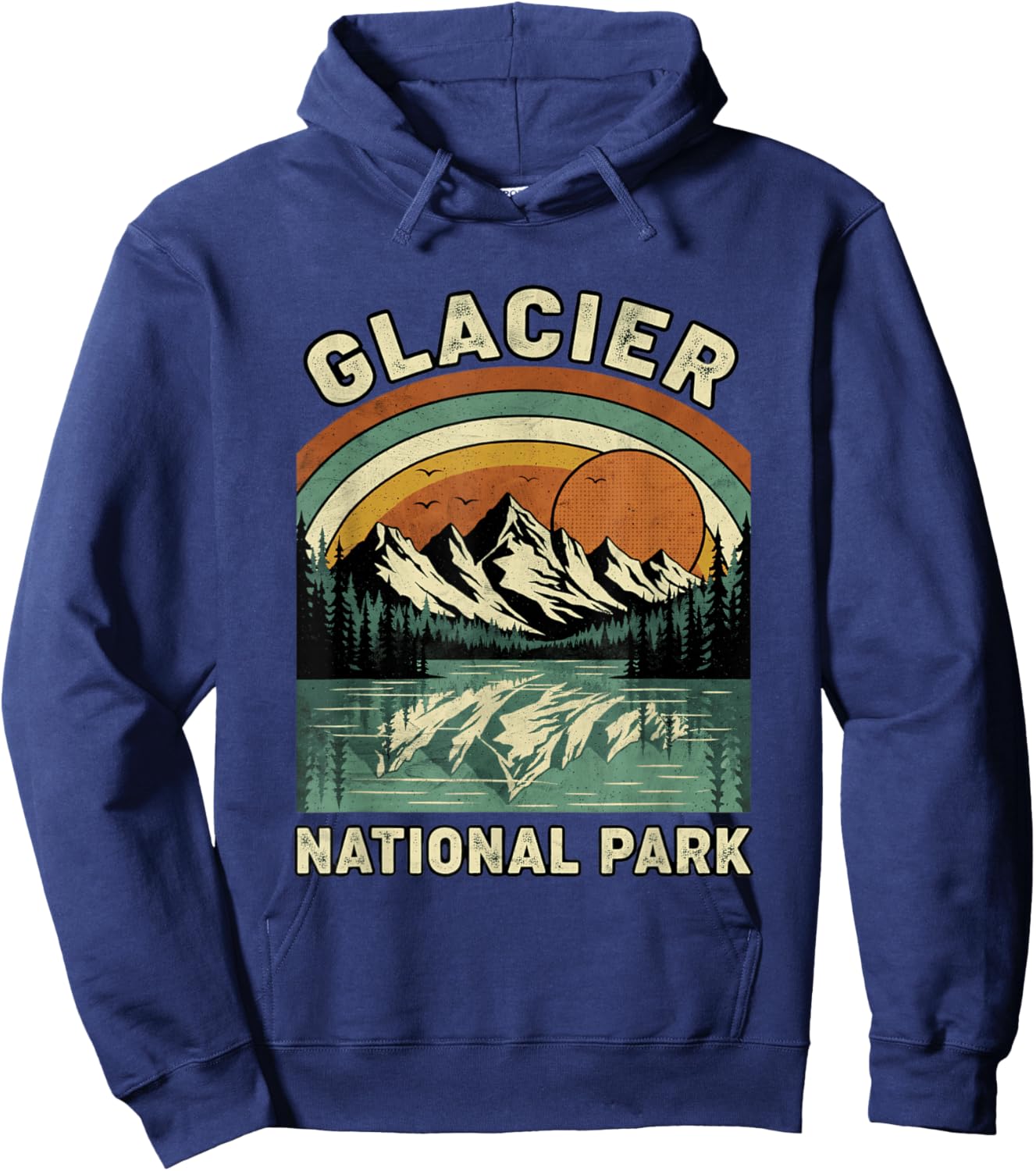 Glacier National Park Hiking Souvenir Adventure Outdoor Hoodie - Hoodie | Navy