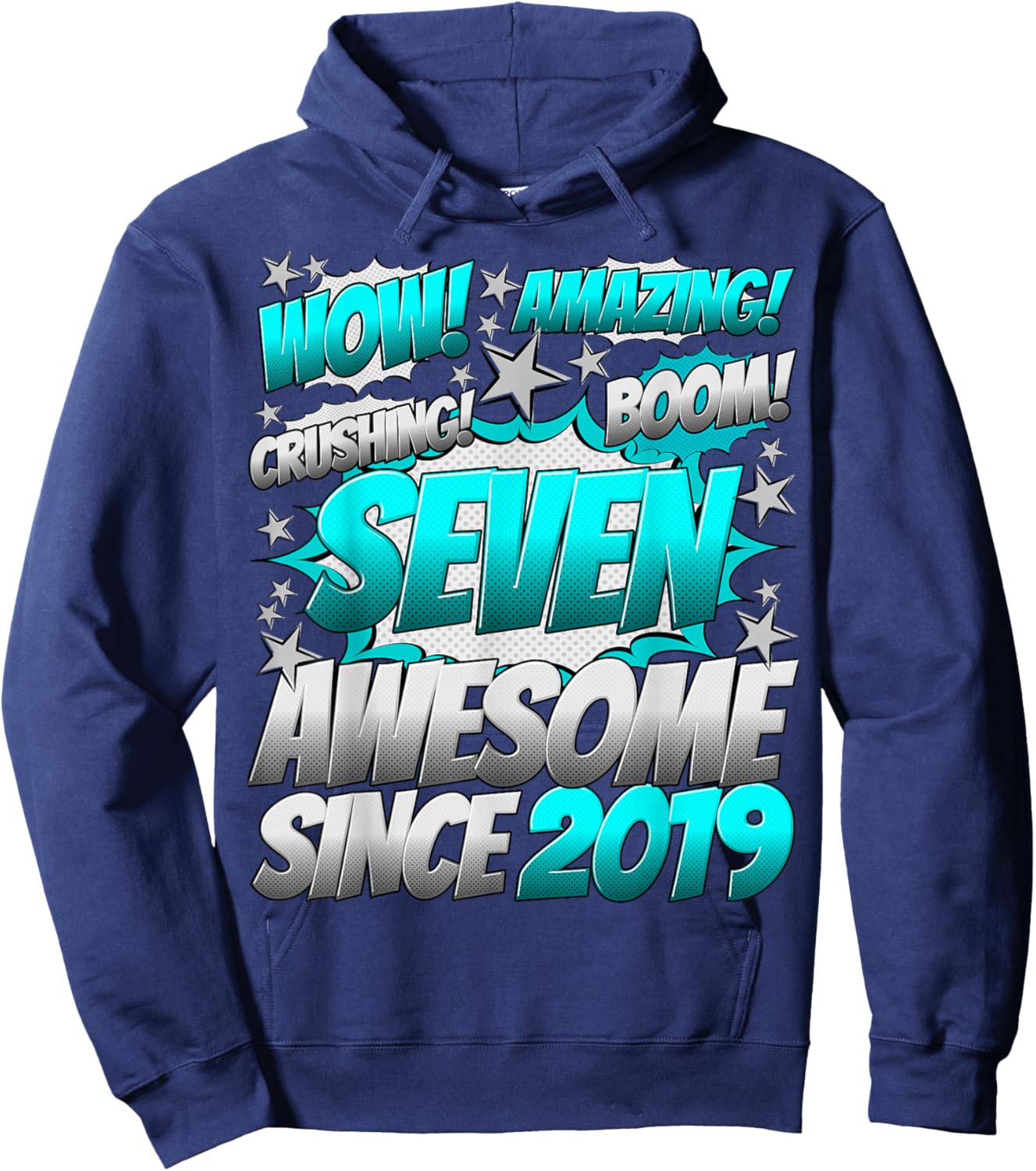 7 Year Old Gifts for Boys 7th Birthday Boy 7 Year Old Boy Hoodie - Hoodie | Navy