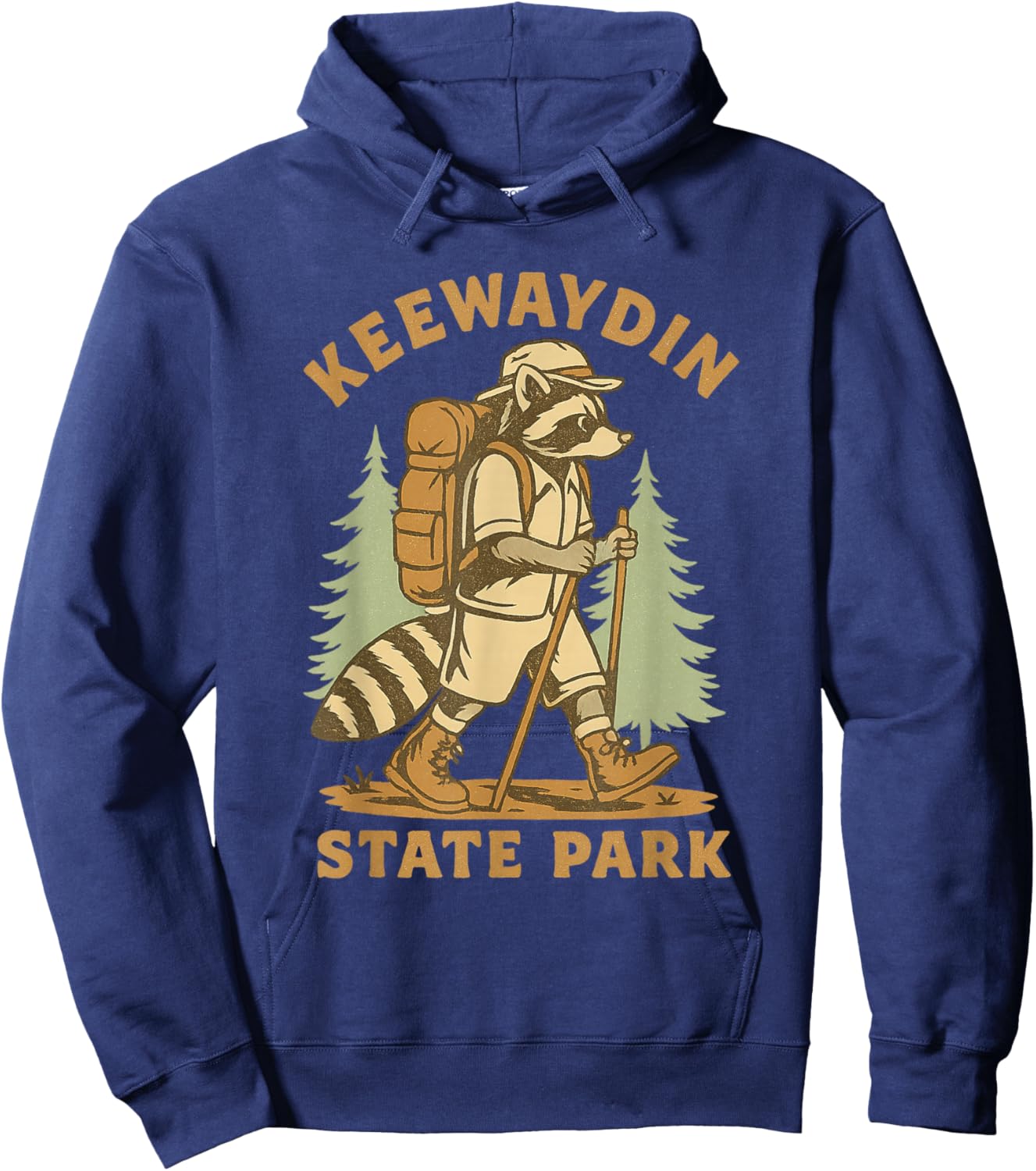 Awesome Keewaydin State Park, NY Hiking Racoon Gifts Hikers Hoodie - Hoodie | Navy