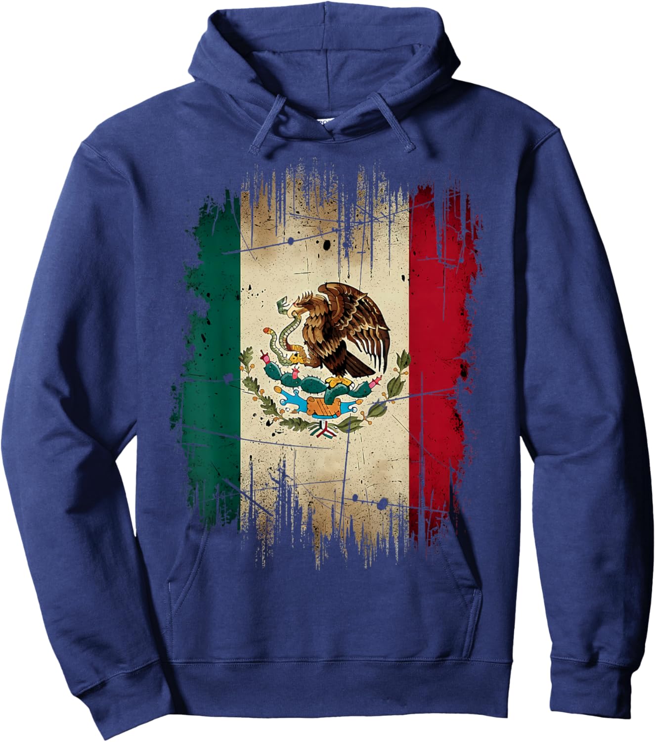 Mexico Flag Mexican Pride Mexican Roots Mexican Flag Hoodie - Hoodie | Navy