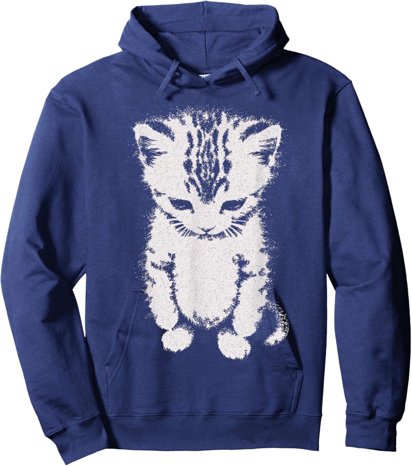 Sad Kitten Meme Standing Cat Funny Cat Meme Men Women Kids Hoodie - Hoodie | Navy