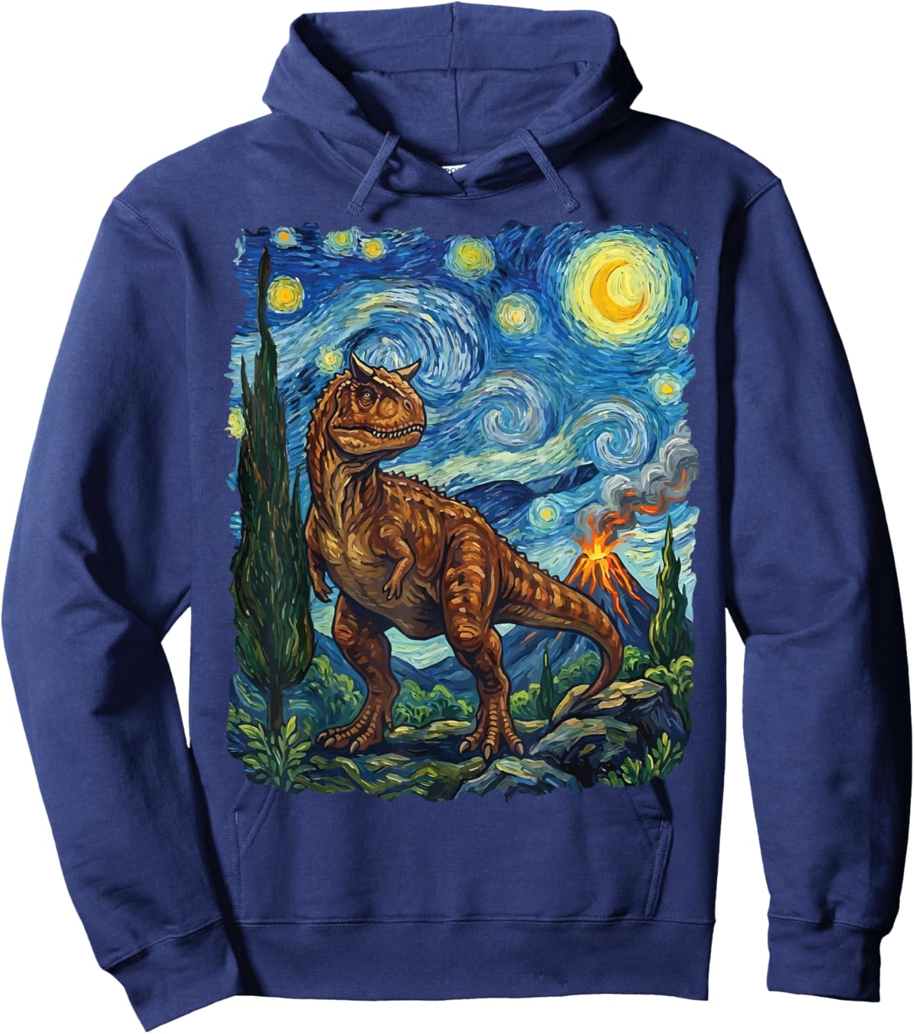 Carnotaurus Starry Night Hoodie - Hoodie | Navy