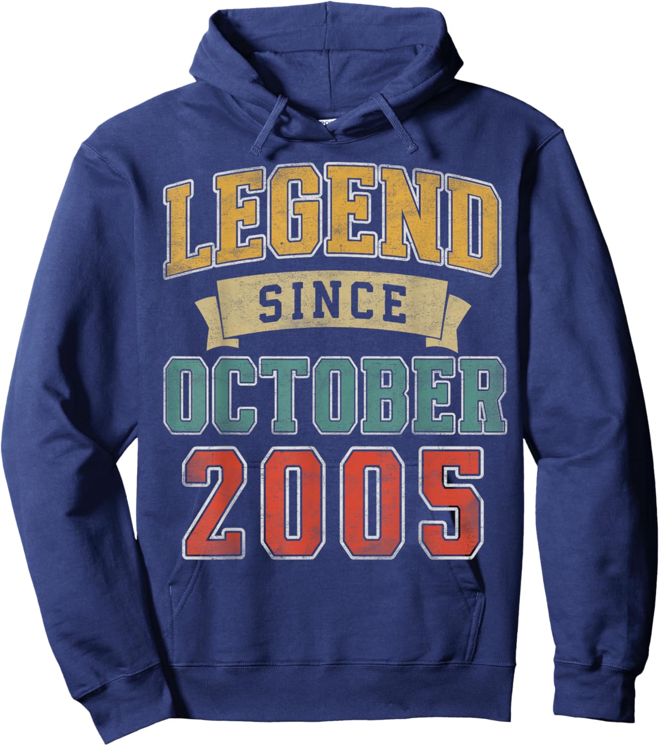 Legend October 2005 20th Birthday Men Women 20 Year Old Hoodie - Hoodie | Navy