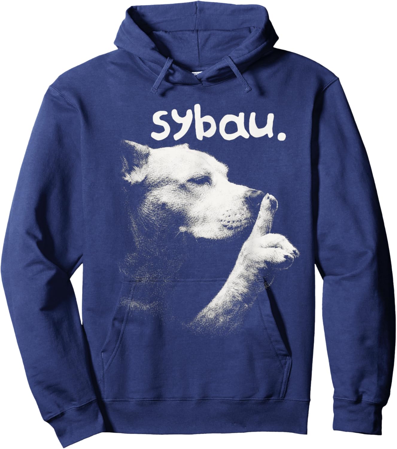 Dog Meme Dog Lover Sarcasm Sybau Gen Z Unhinged Brainrot Hoodie - Hoodie | Navy
