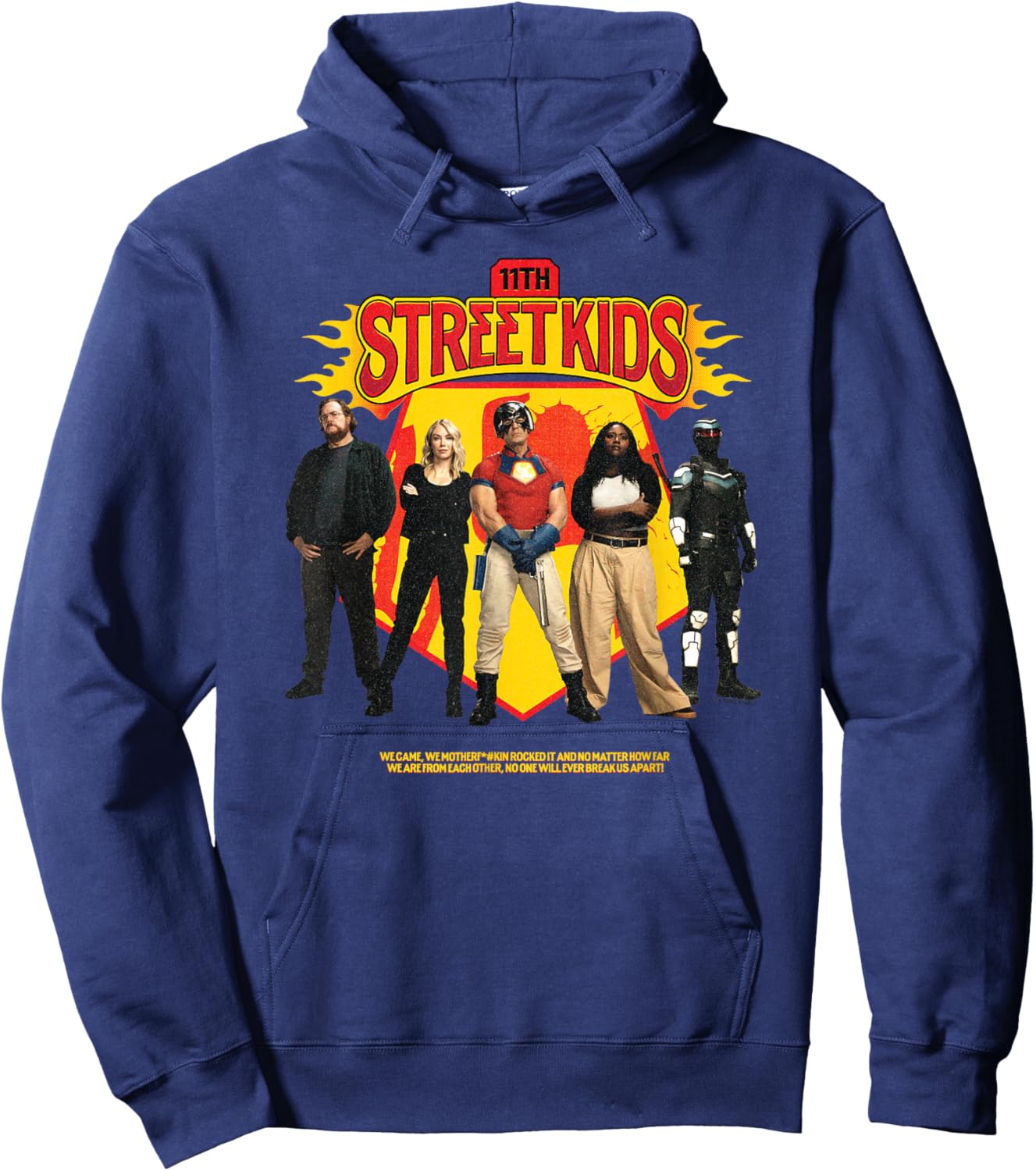 DC Comics Peacemaker 11th Street Kids Distressed Poster Hoodie - Hoodie | Navy