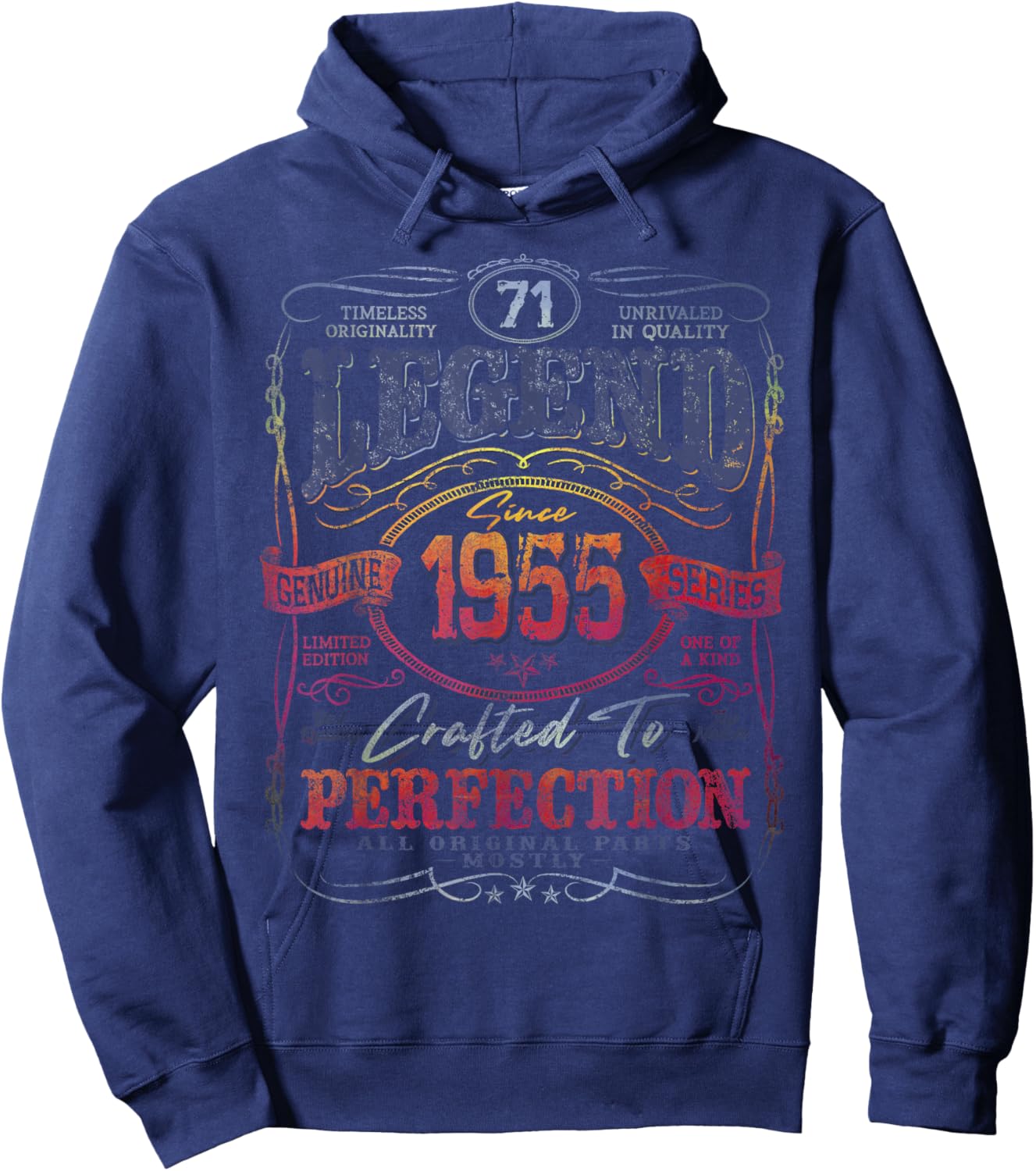 Vintage 1955 Limited Edition Shirt 71 Year Old 71st Birthday Hoodie - Hoodie | Navy