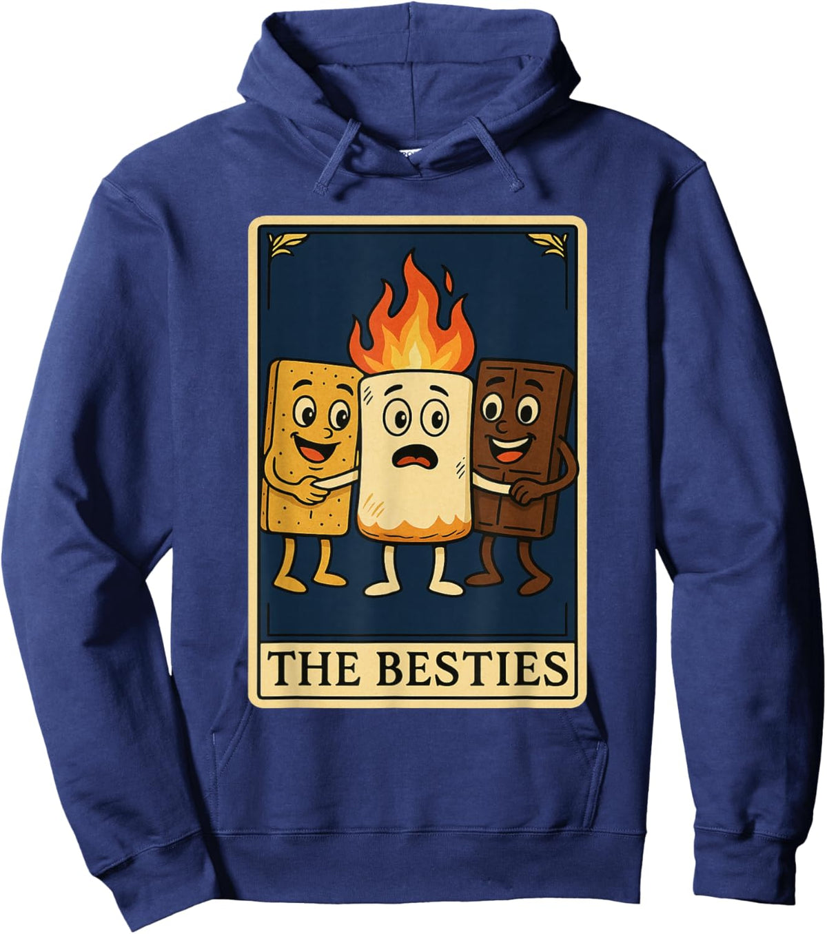 Funny Camping Shirt for Boys Men Women Smores Camper Hoodie - Hoodie | Navy