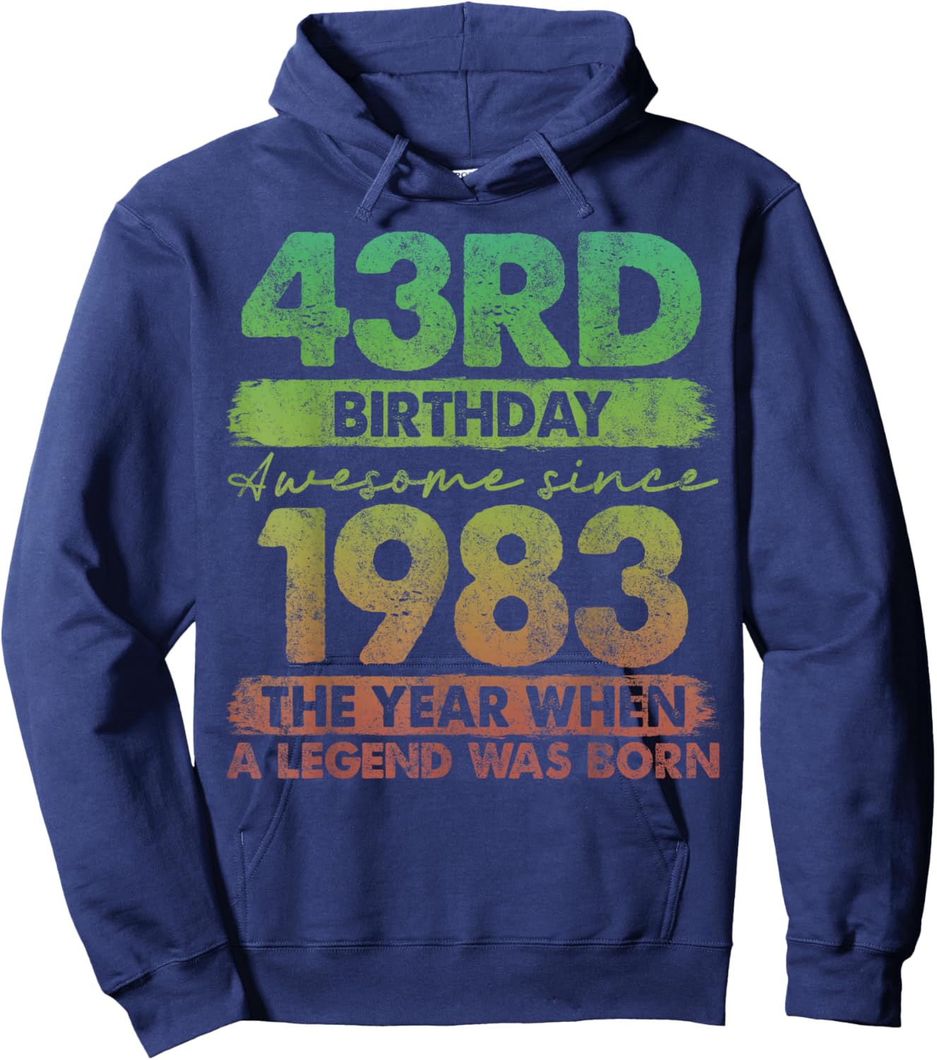 43 Year Old Gifts Vintage 1983 Limited Edition 43rd Birthday Hoodie - Hoodie | Navy