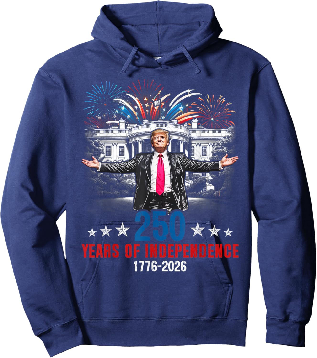 250 Years American 1776 2026 250th USA Birthday 4th of July Hoodie - Hoodie | Navy