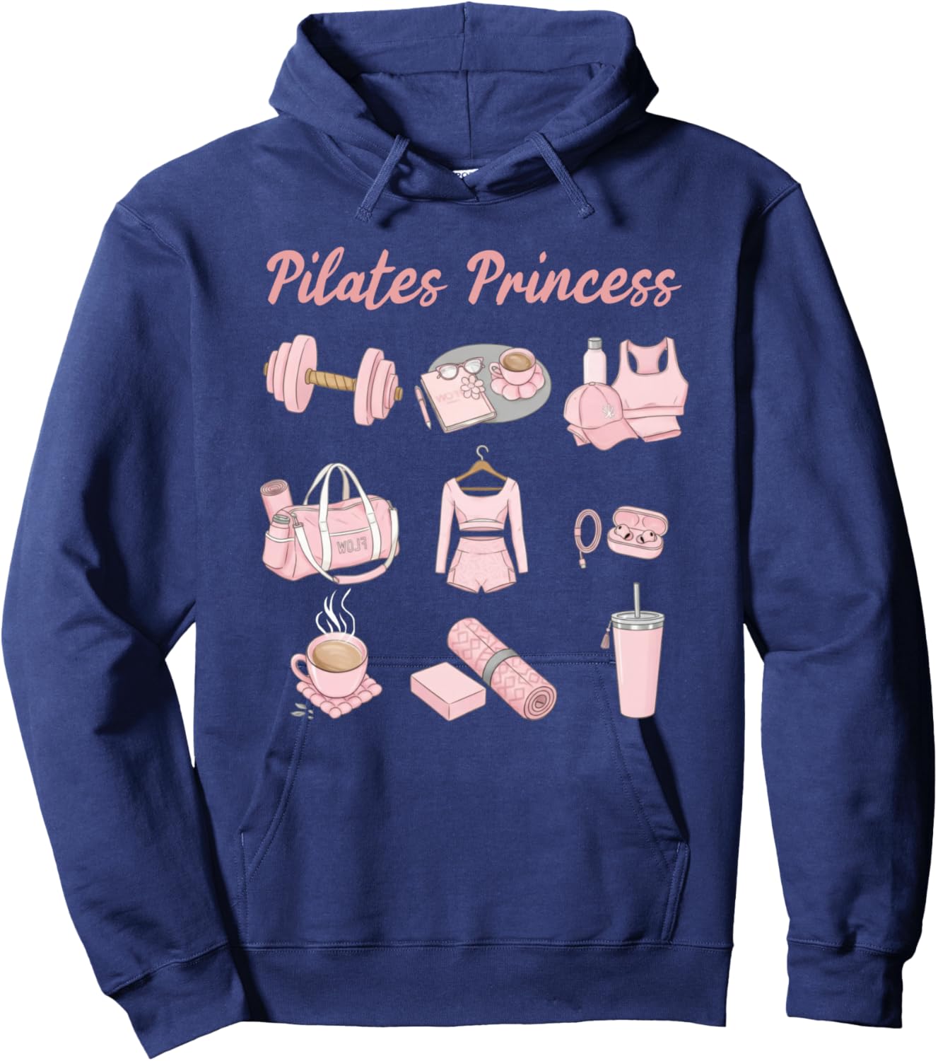 Pilates Lover Aesthetic Workout Fitness Pilates Princess Hoodie - Hoodie | Navy