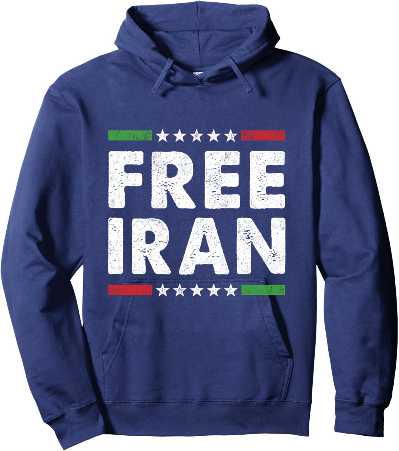Free Iran Symbol Flag Heartbeat Freedom Love Men Women Hoodie - Hoodie | Navy