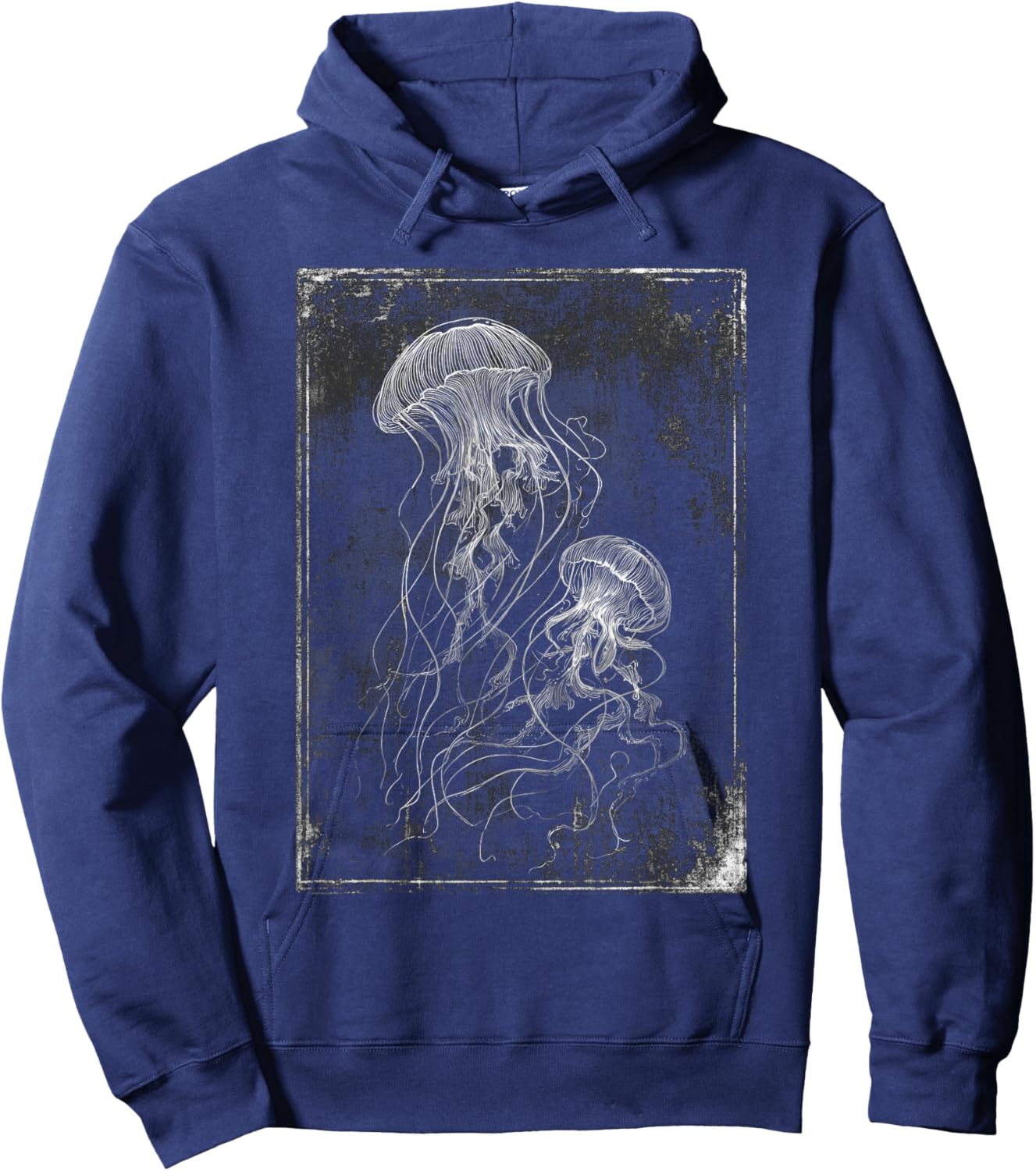 Gothic Jellyfish Sea Ocean Alt Grunge Goth Y2K Alternative Hoodie - Hoodie | Navy
