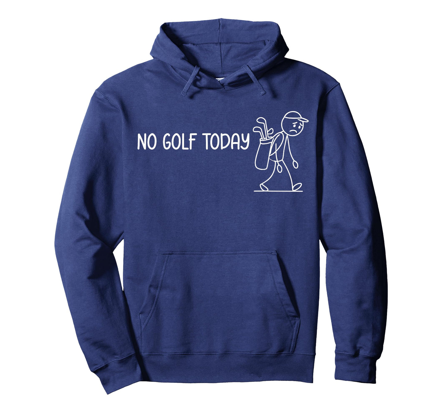 No Golf Today Funny Sad Stickman Golfer Men Women T-Shirt