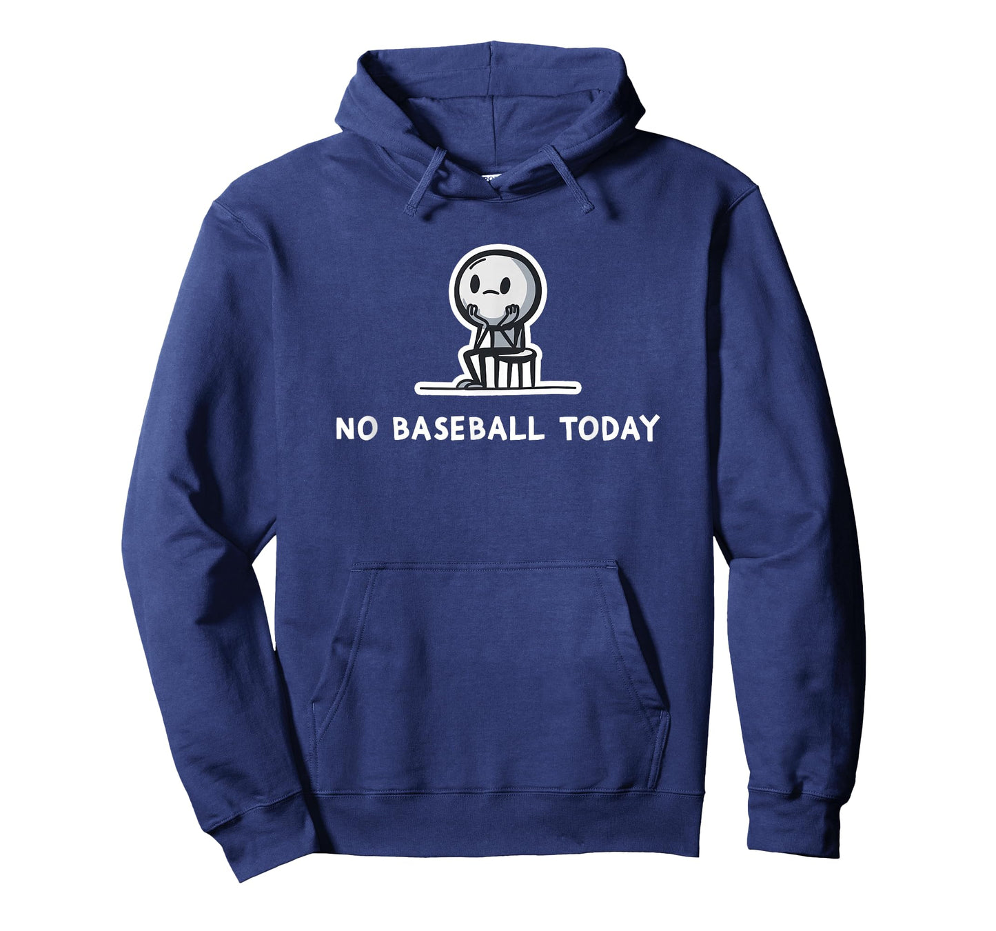 No Baseball Today Sad Stickman Pastime Ball Fan Funny Hobby T-Shirt