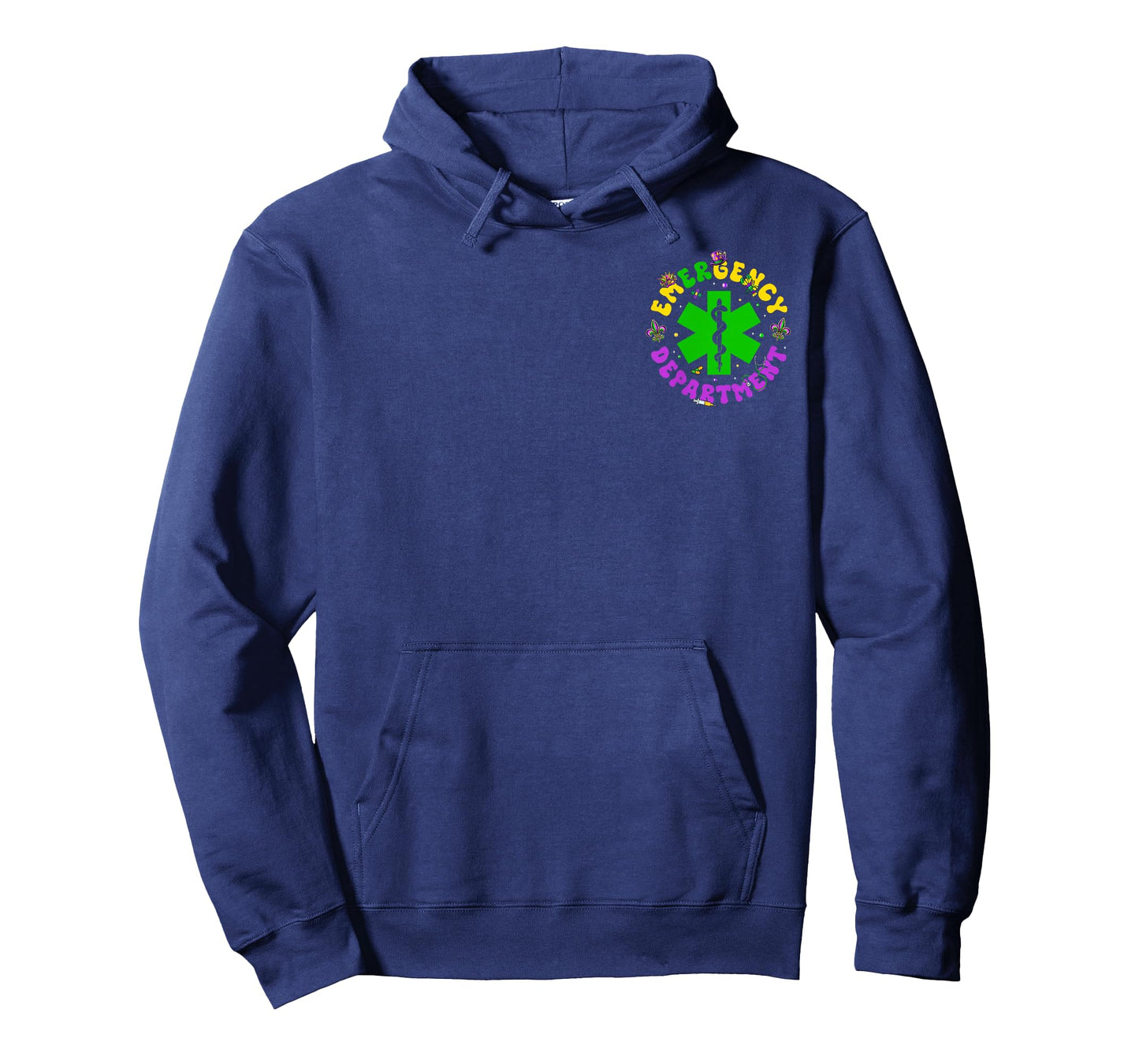 Emergency Department Emergency Room 2 Side Nurse Mardi Gras T-Shirt