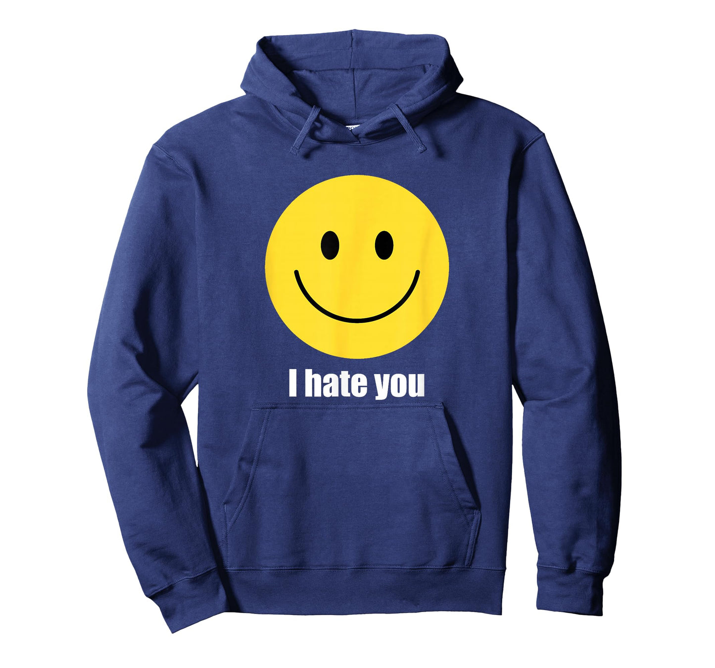 I Hate You, Yellow Happy Smile Face Emoticon Funny T-Shirt