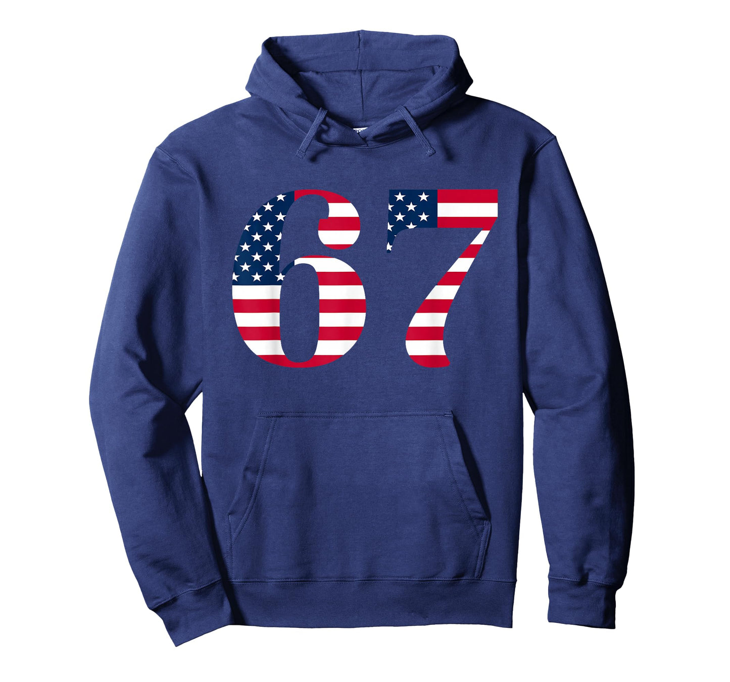 Six Seven 67 Meme Funny US American Flag Halloween Design T-Shirt