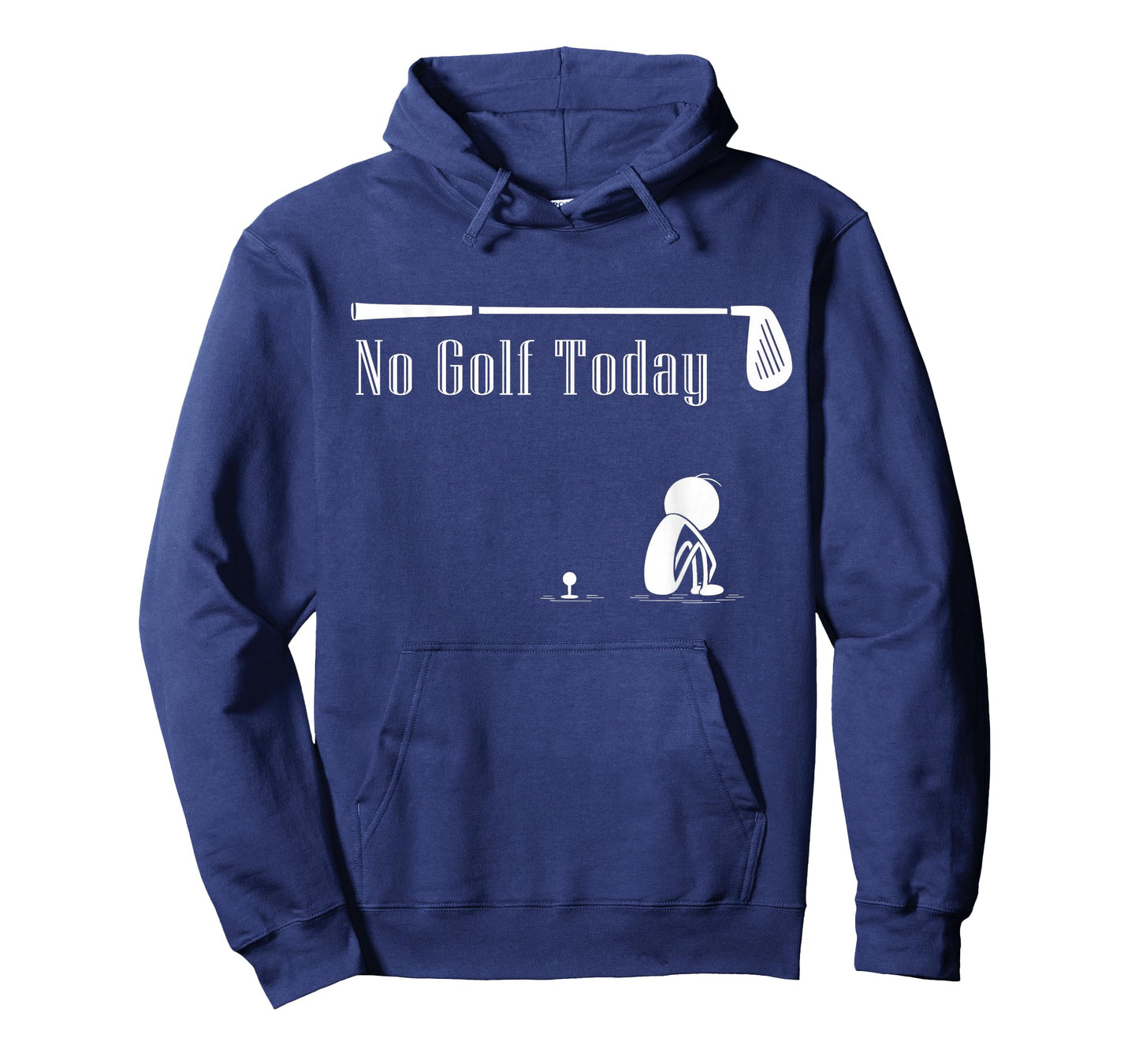 No Golf Today Funny Sad Stickman Golf Lover Golfer Joke T-Shirt
