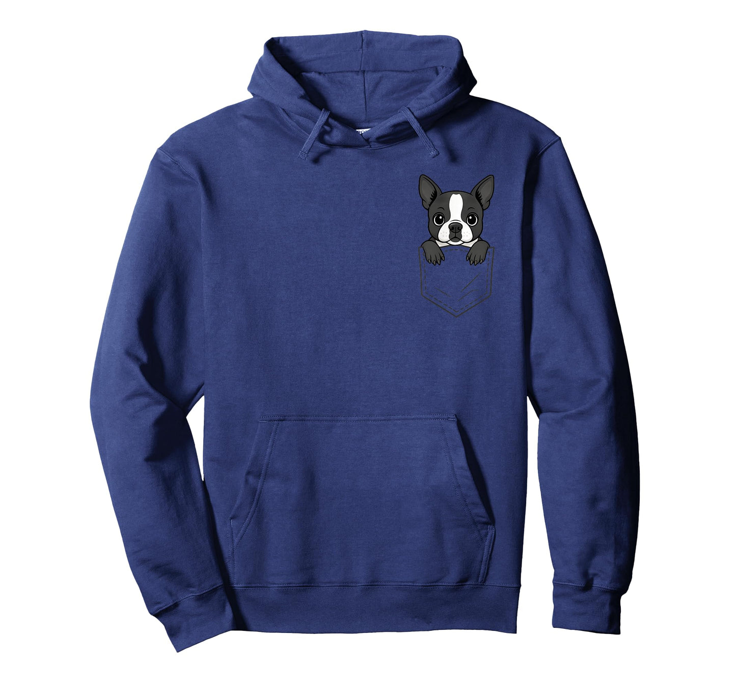 Funny Boston Terrier Peeking in Pocket Dog Puppy Pet Lover T-Shirt