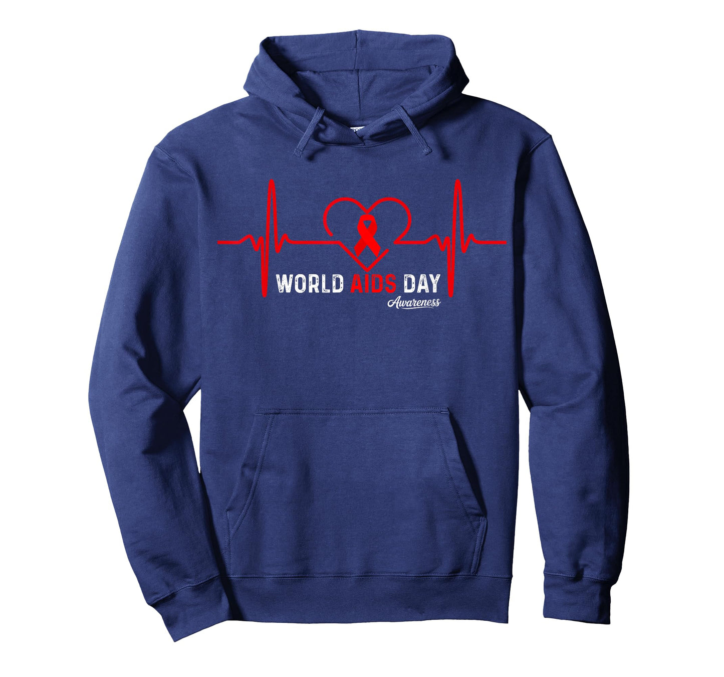 Heartbeat Red Ribbon HIV Awareness World AIDS Day Lover T-Shirt