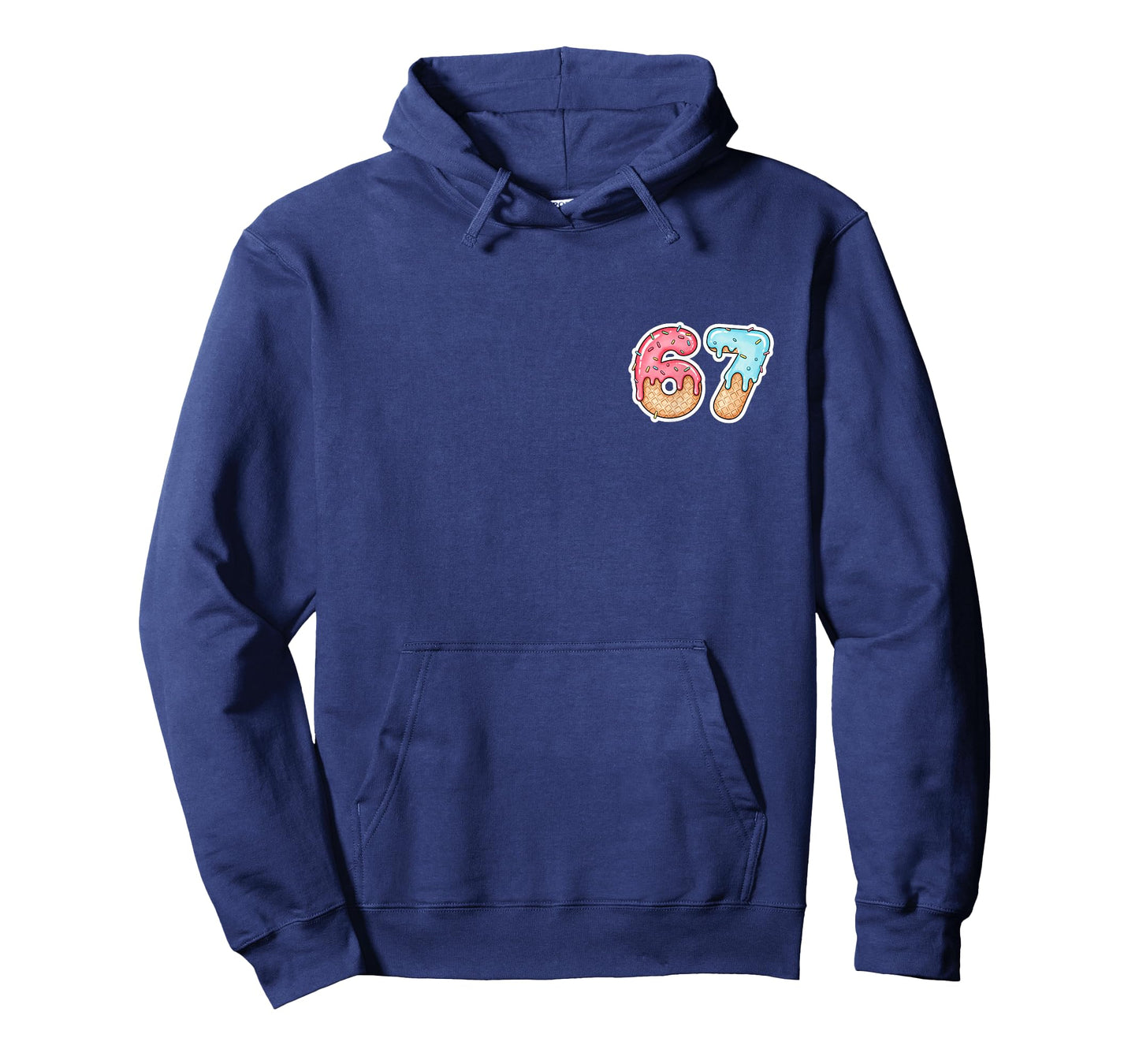 67 Ice Cream Drip Meme Funny Six Seven Gen Alpha (On Back) T-Shirt