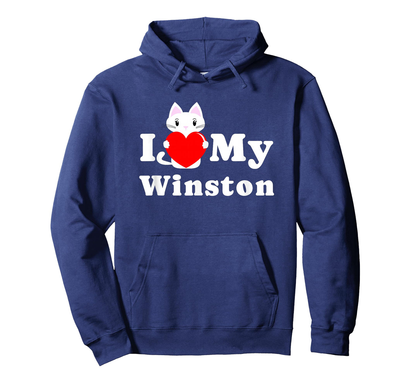 I Love My Winston Cat Owner Pet Kitten Lover T-Shirt