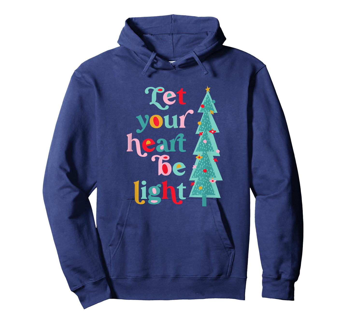 Let Your Heart Be Light Christmas, Retro Pastel Holiday T-Shirt