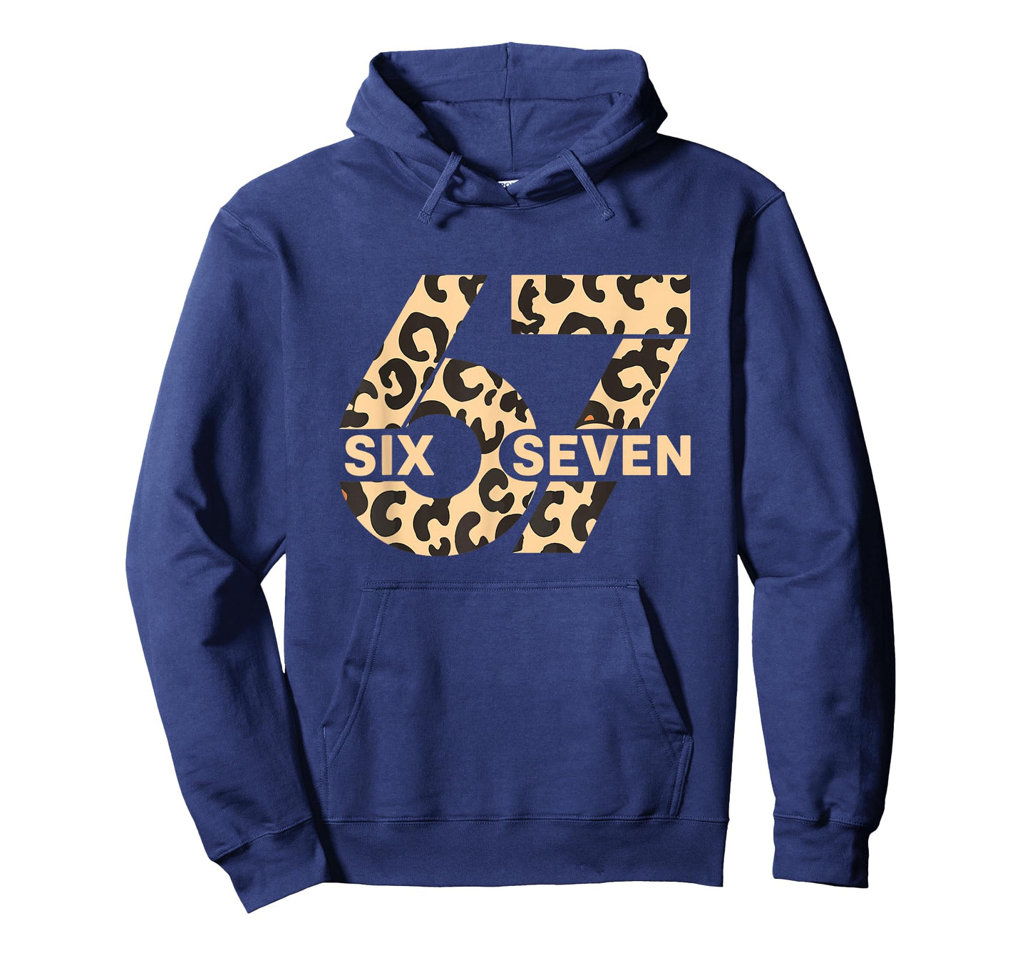 Six Seven Meme 6-7 Number Leopard Print Gen Z Gen Alpha T-Shirt