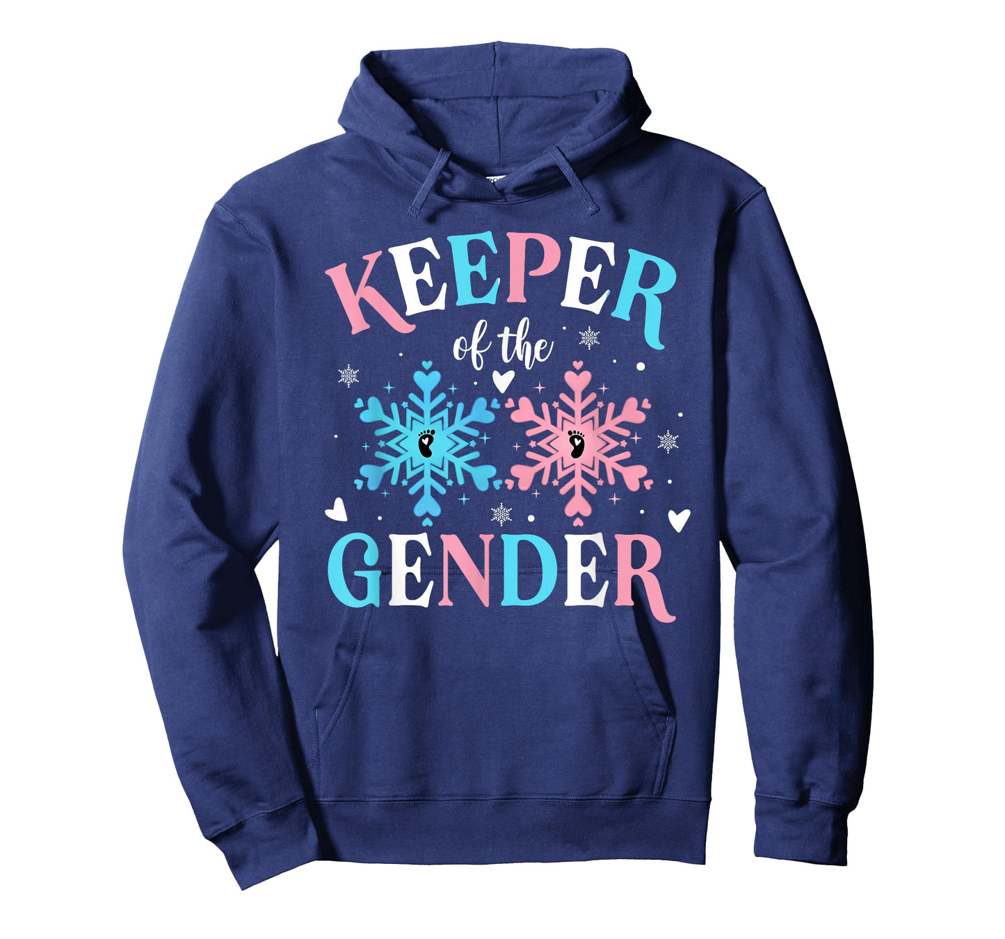 Keeper of The Gender Reveal Baby Snowflake Pink Or Blue T-Shirt