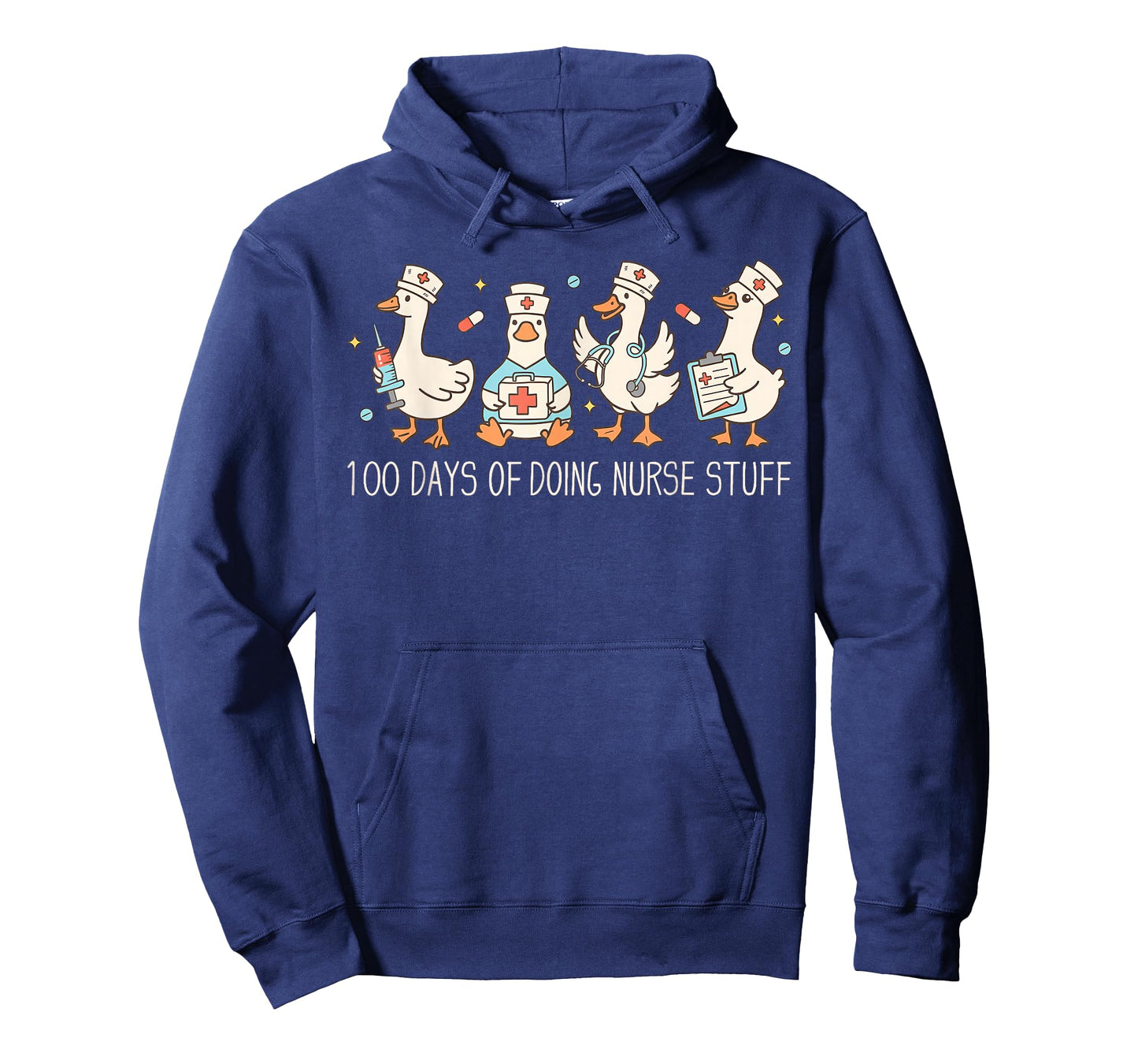 100 Days of Doing Nurse Stuff 100th Day School Nurse Goose T-Shirt