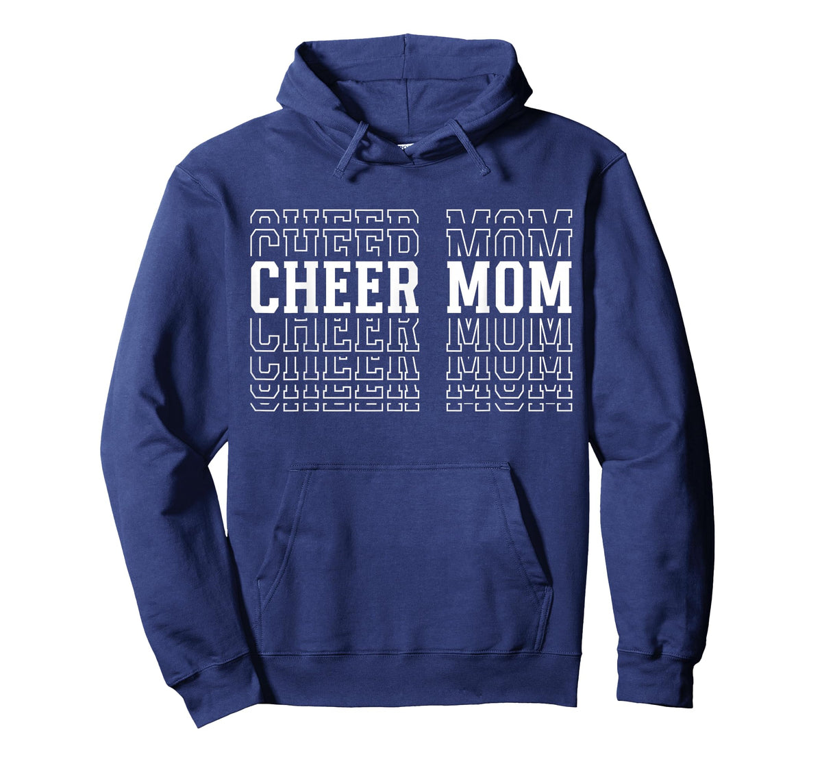 Cheer Mom Funny Layered Text Mother Cheerleader T-Shirt