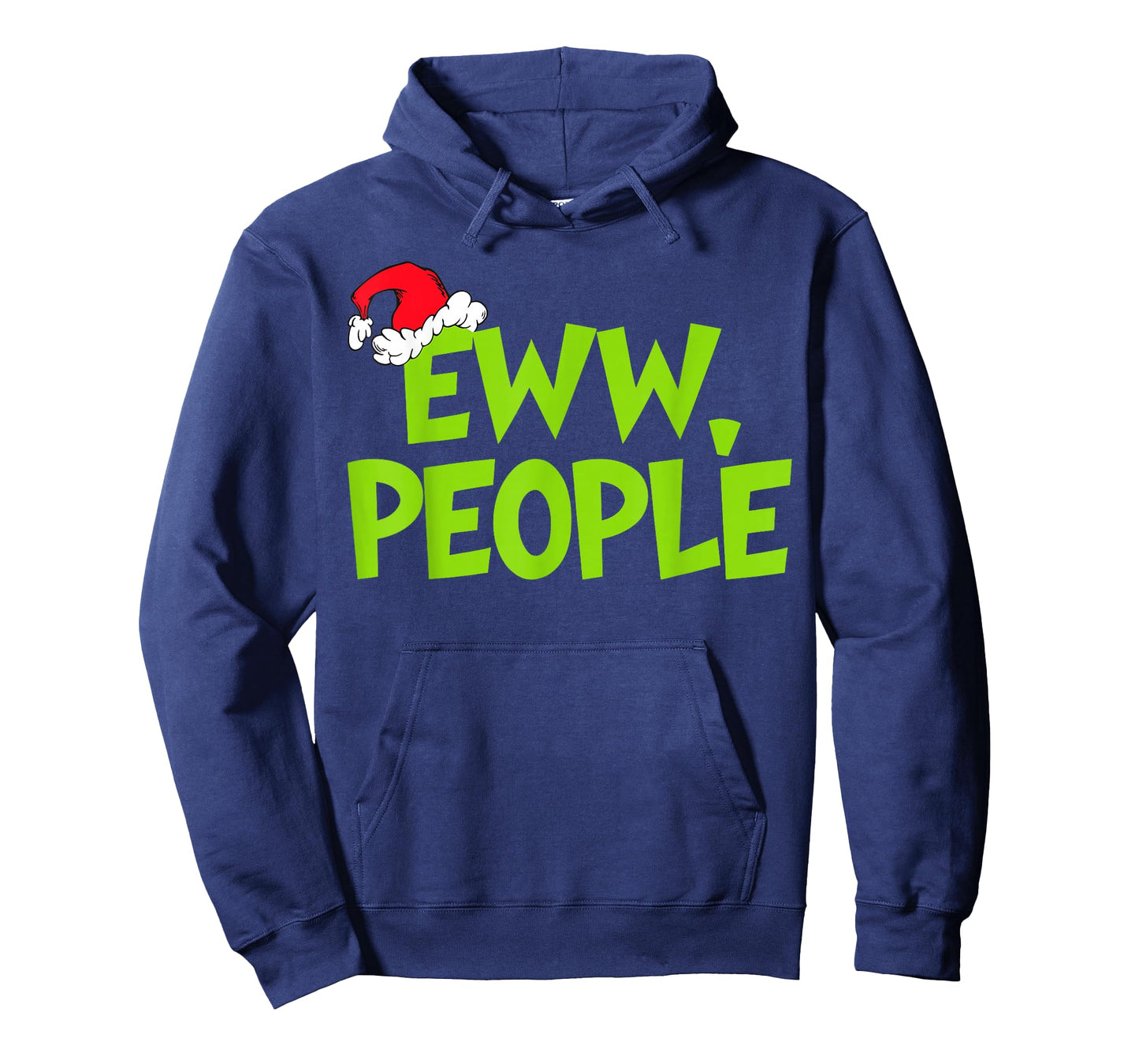 Christmas Eww People Mens Women Funny Santa Hat Green T-Shirt