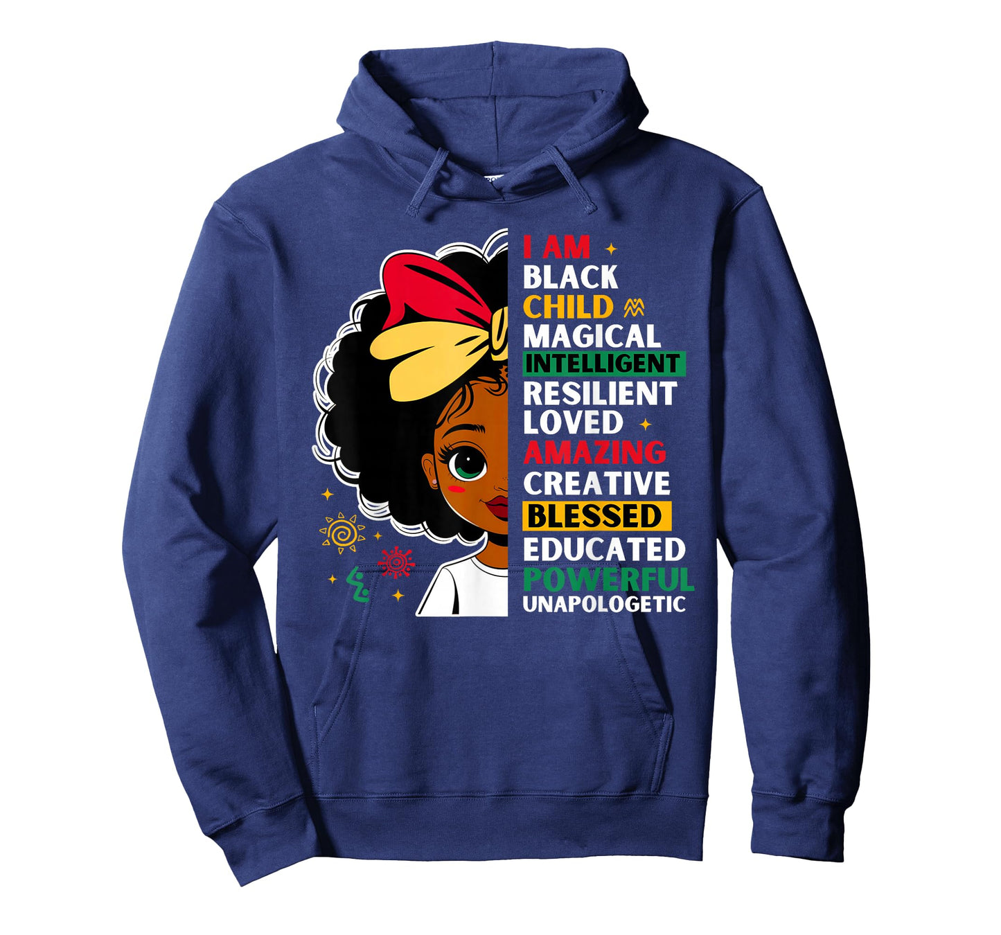 Black History Month African American Girls Kids Melanin T-Shirt