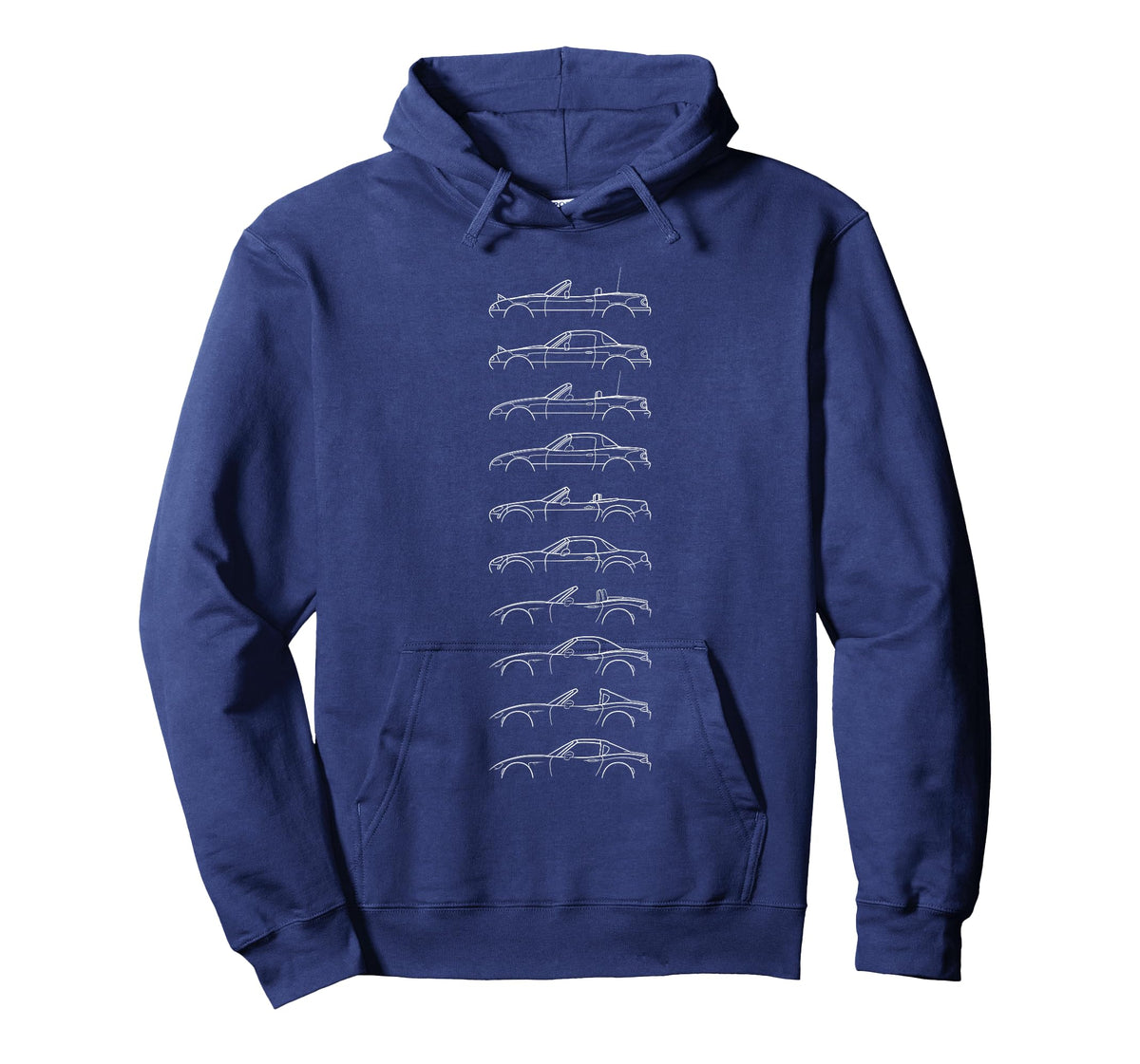 Every Miata Ever! NA NB NC ND Convertible T-Shirt
