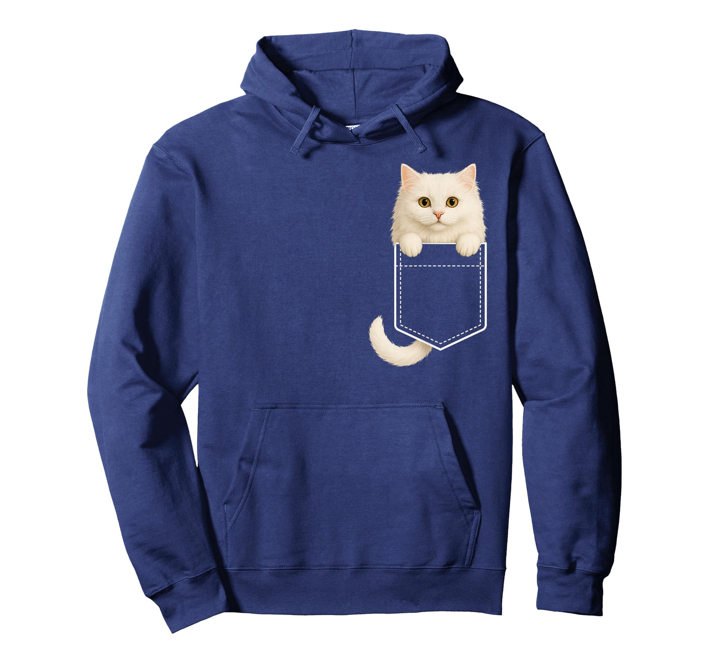 Funny Fluffy White Cat Feline Lover for Women Men Adult Kids T-Shirt