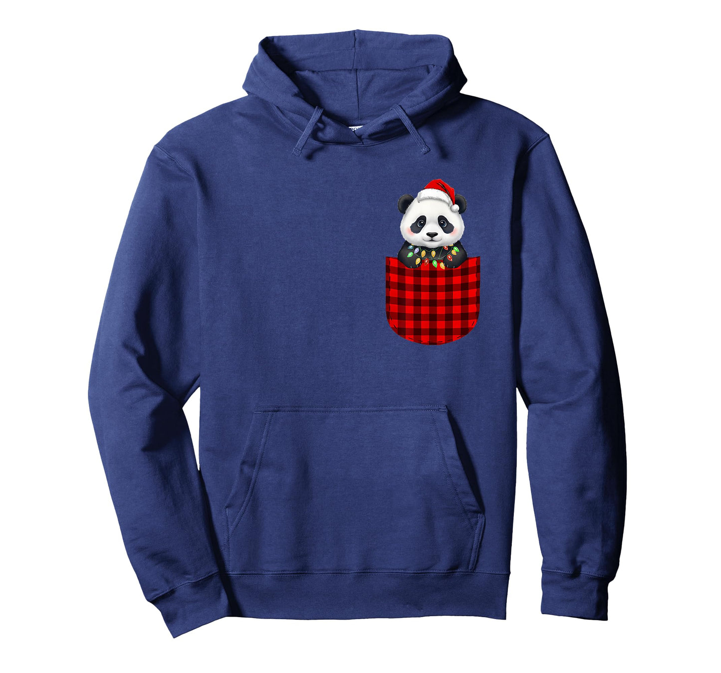 Panda Buffalo Red Plaid Pocket Christmas Funny Men Women T-Shirt