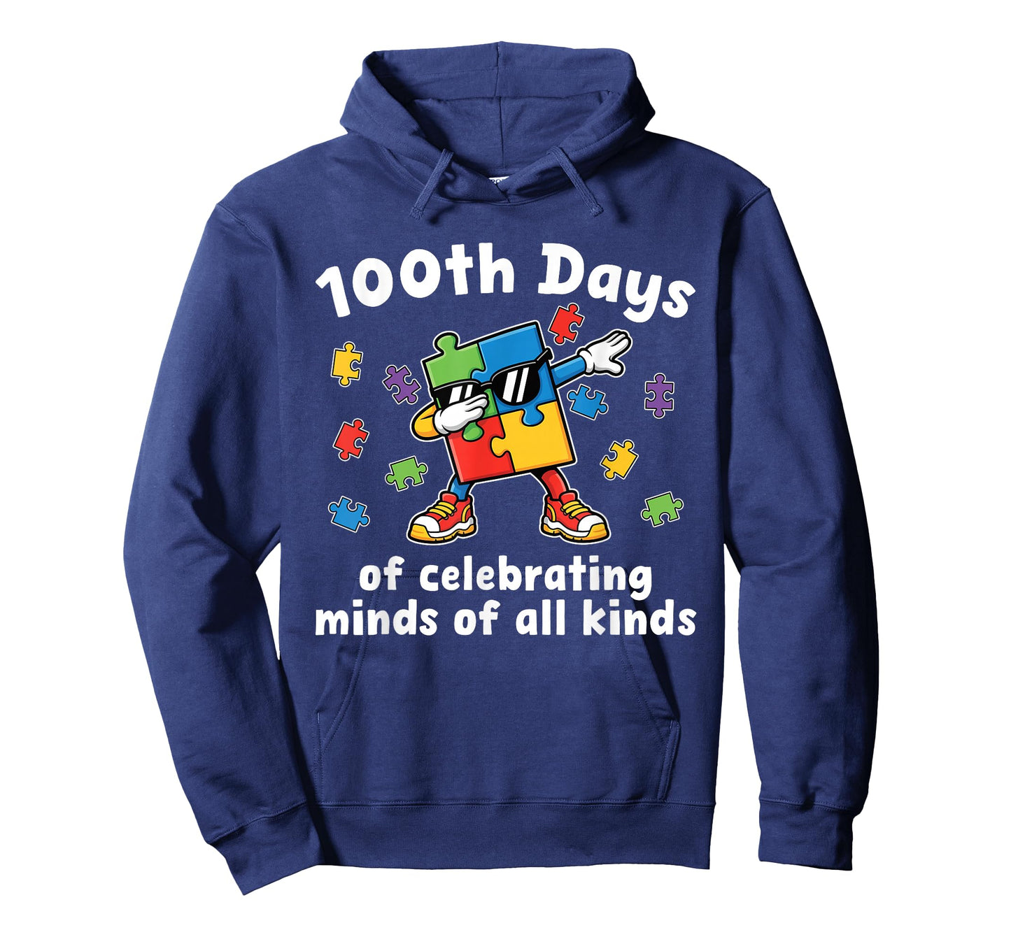 Autism 100 Days of School Teacher Dab Art for Men Women Kids T-Shirt