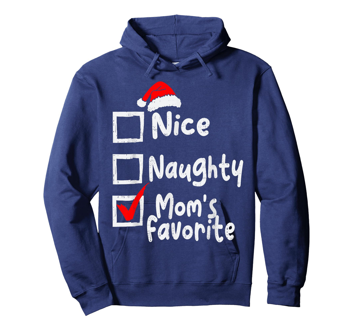 Nice Naughty Mom's Favorite Funny Christmas List Family Xmas T-Shirt