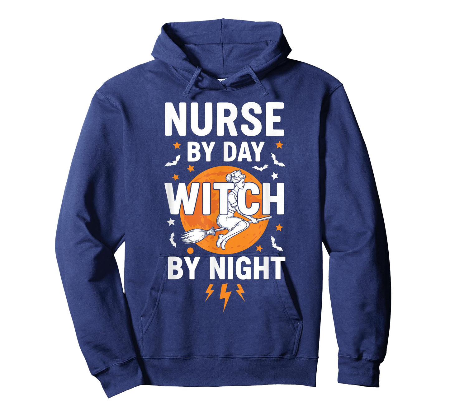 Nurse by Day Witch by Night Funny Halloween Spooky Season T-Shirt