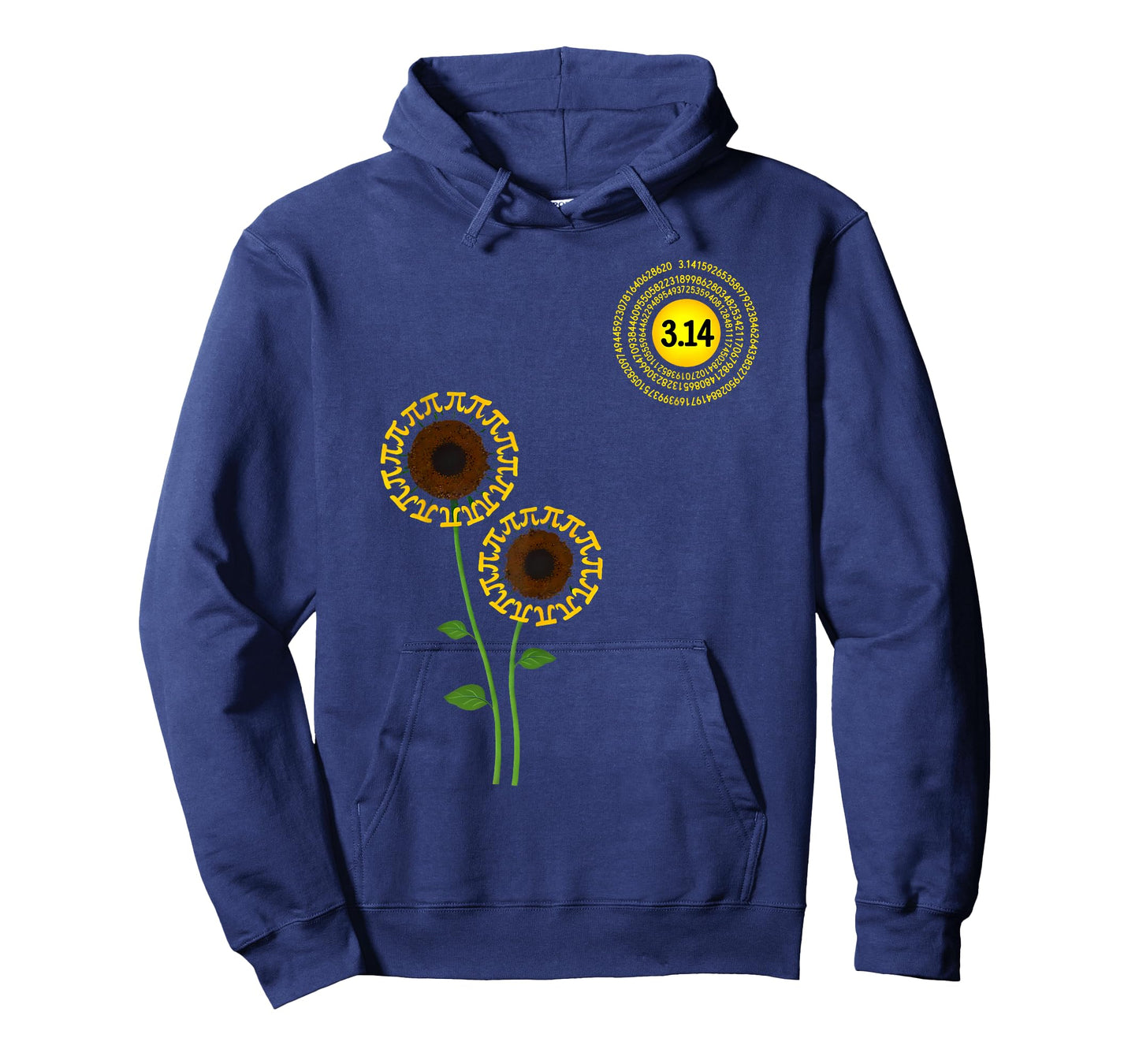 Funny Pi Day Sun Flower 3.14 Pi Number Math Teacher Kids T-Shirt