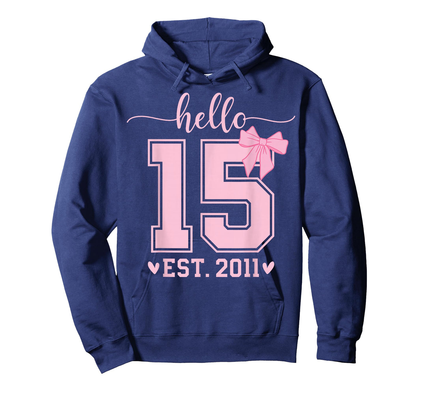Hello Fifteen EST 2011 15th Birthday Coquette 15 Year Girl T-Shirt