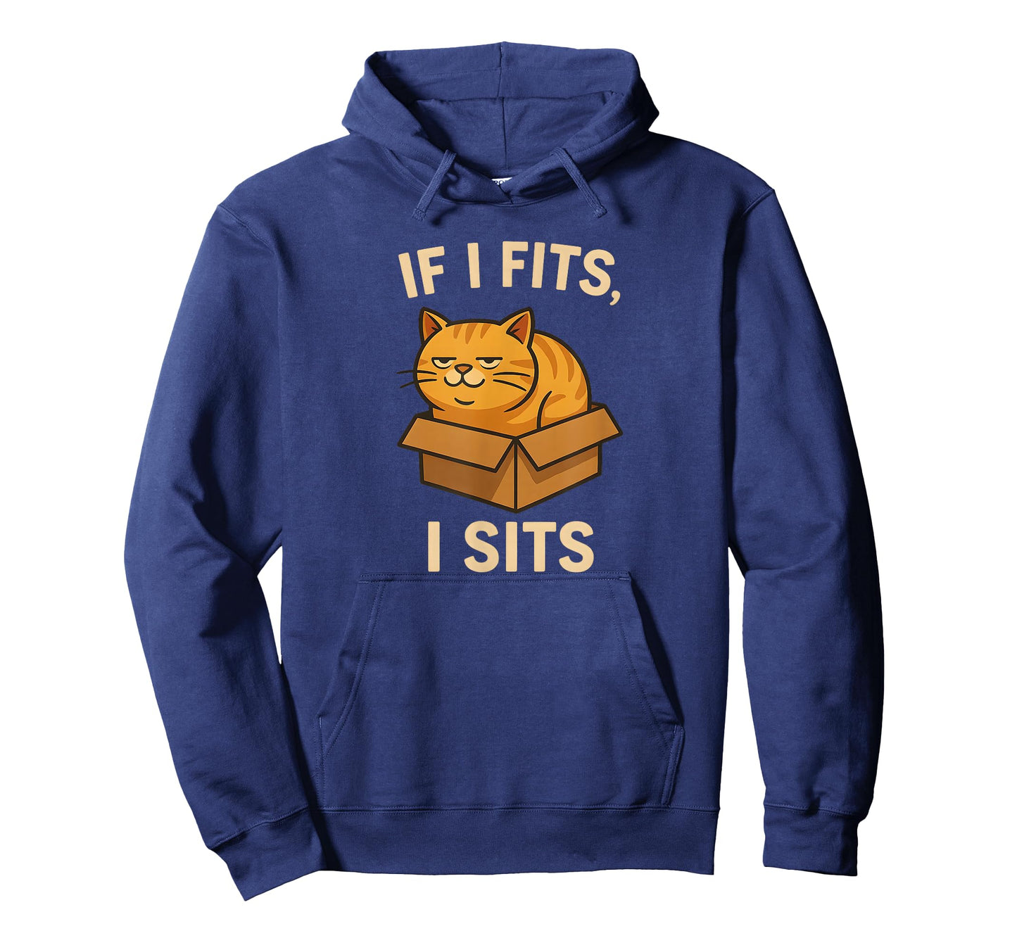 If I Fits I Sits Funny Cat and Box Humor T-Shirt
