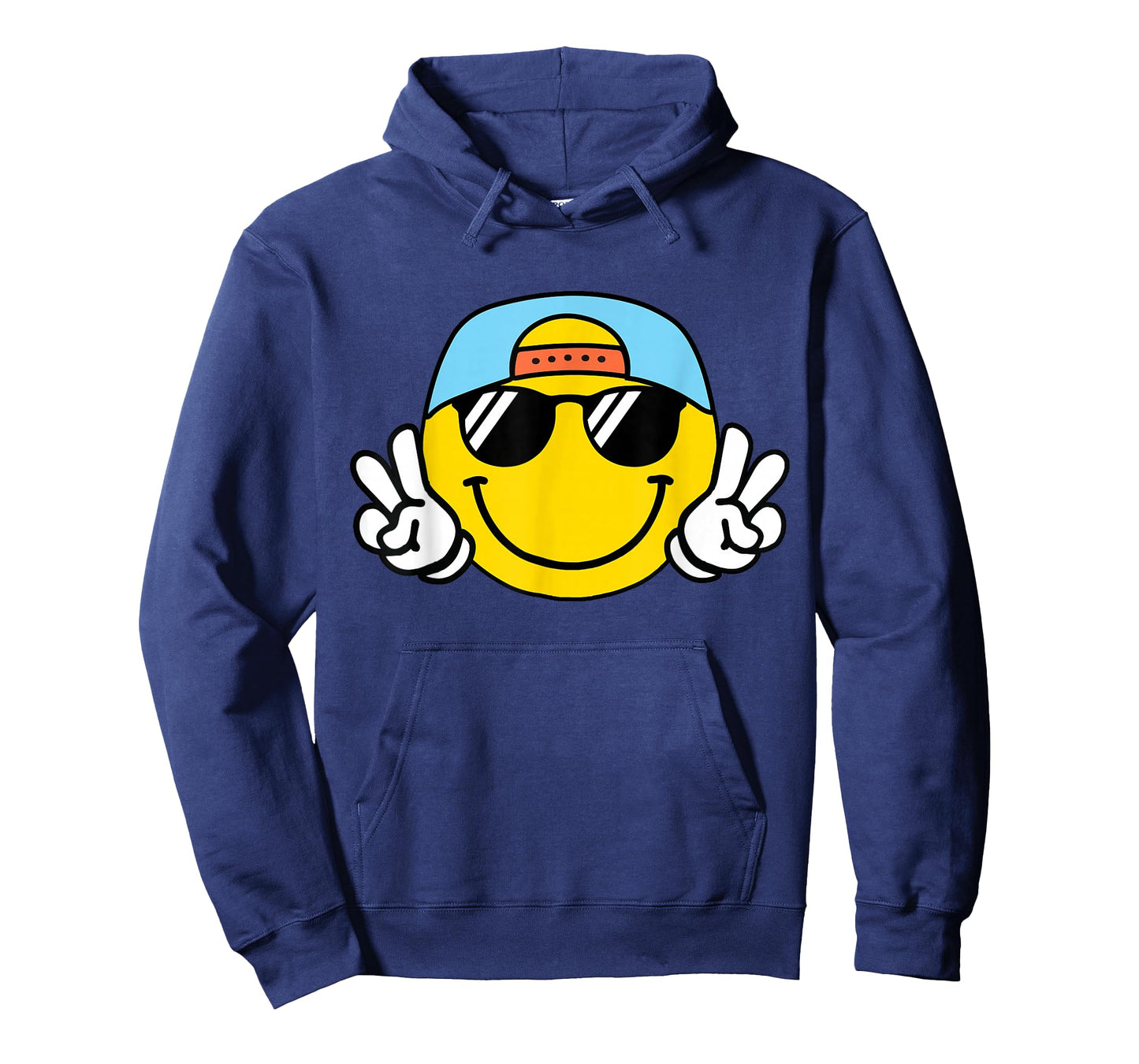 Yellow Smile Face Cute Checkered Peace Smiling Happy Face T-Shirt